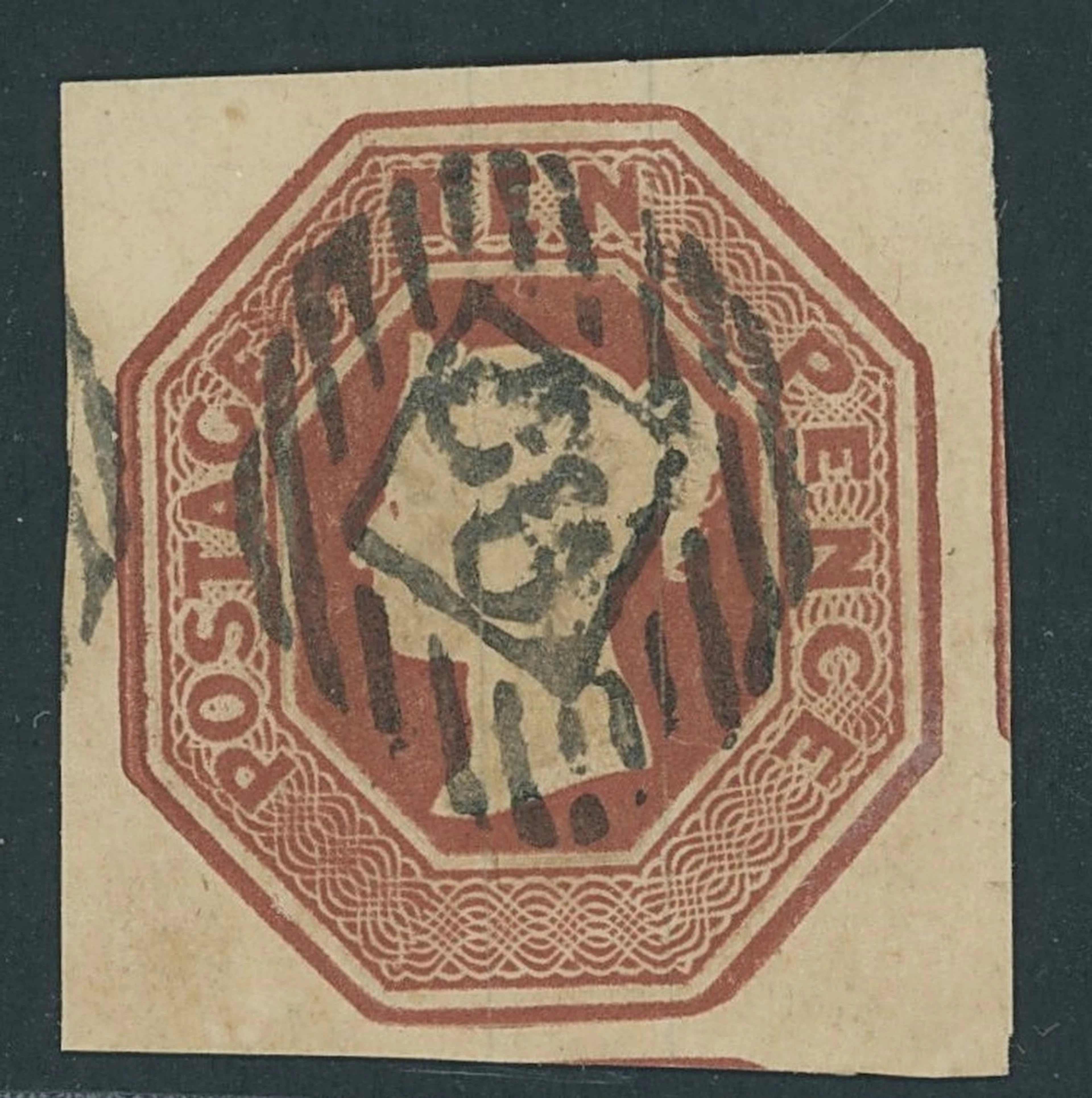 Great Britain 1847-54 Embossed 10d. brown, large margins and showing