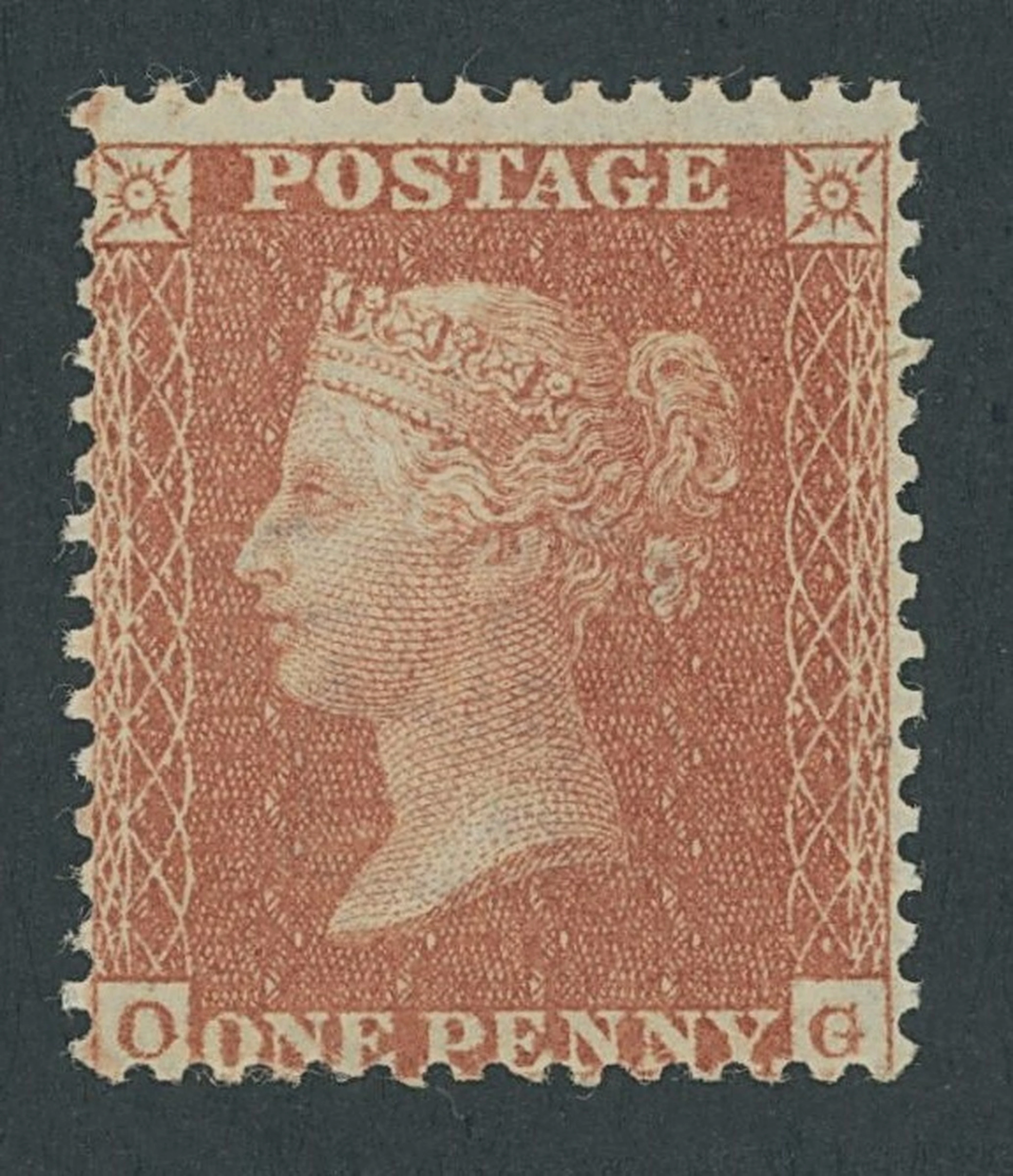 Great Britain 1854-57 Watermark Large Crown, Perf. 14 1d. orange-brown