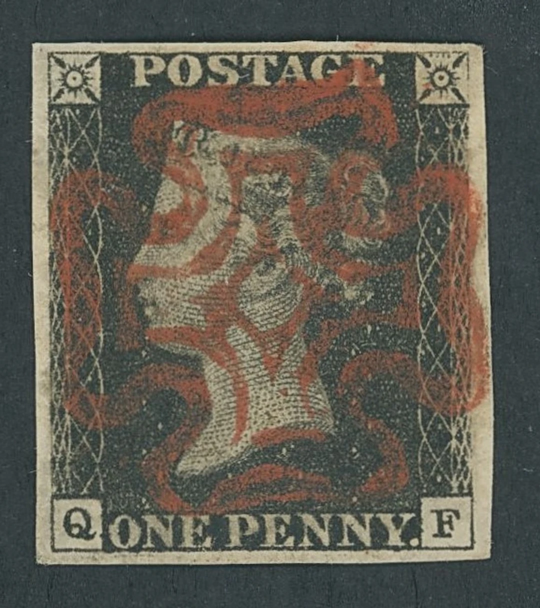 Great Britain 1840 One Penny Black Plate 5 QF, constant variety, good