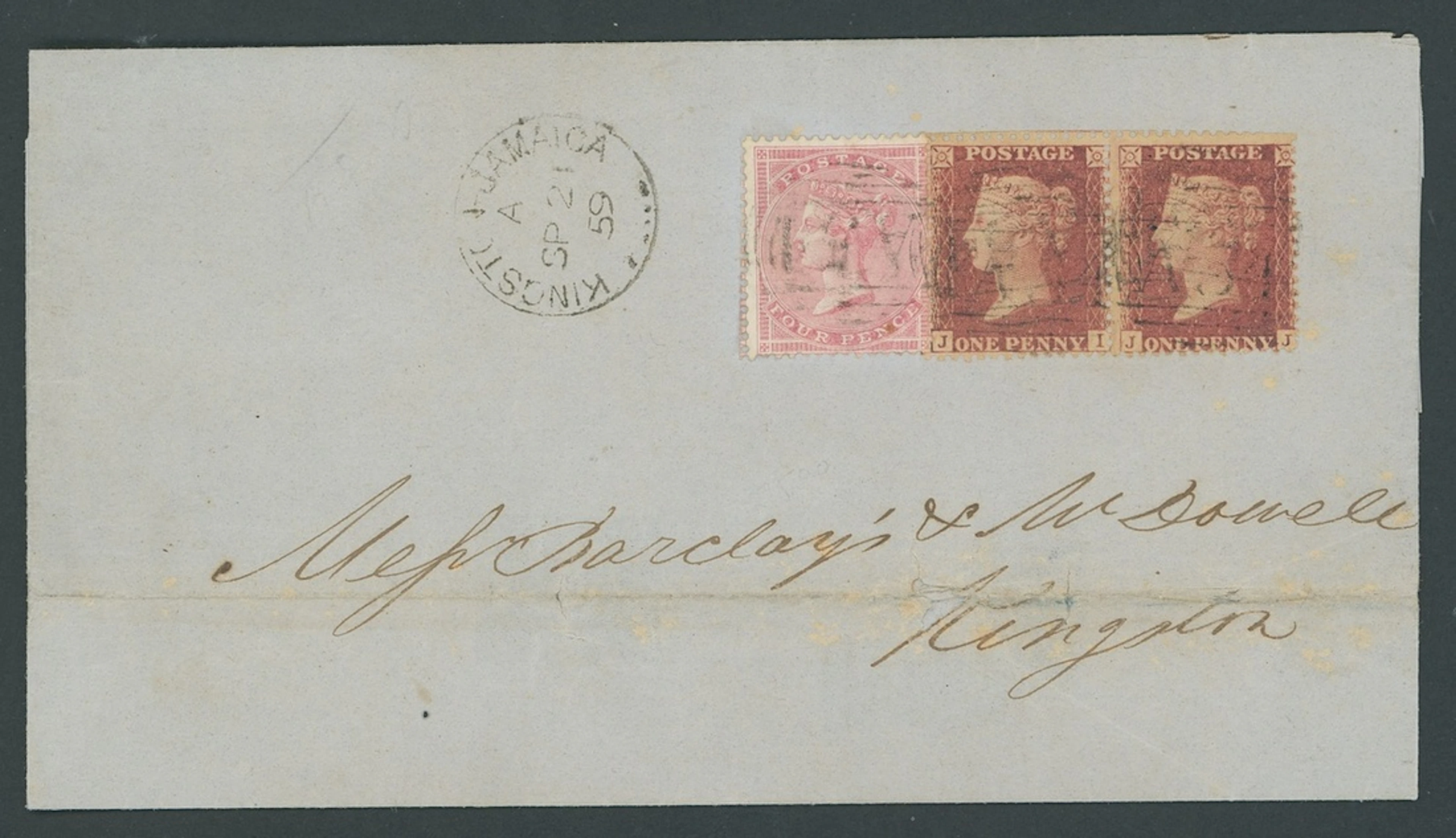 Jamaica Great Britain used in Jamaica Imperial Issues used at Post