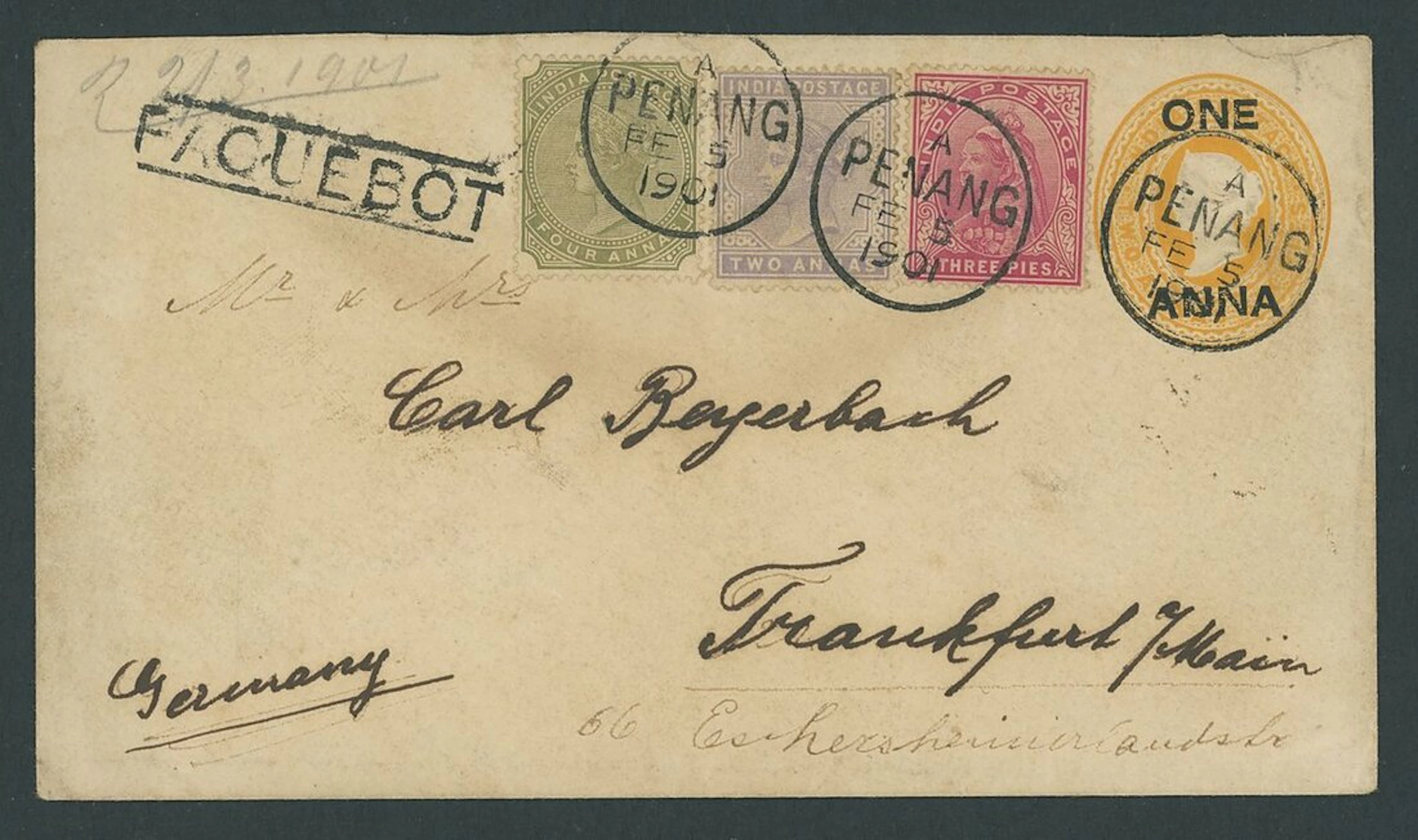 Malaya Straits Settlements Covers and Cancellations Maritime Mail