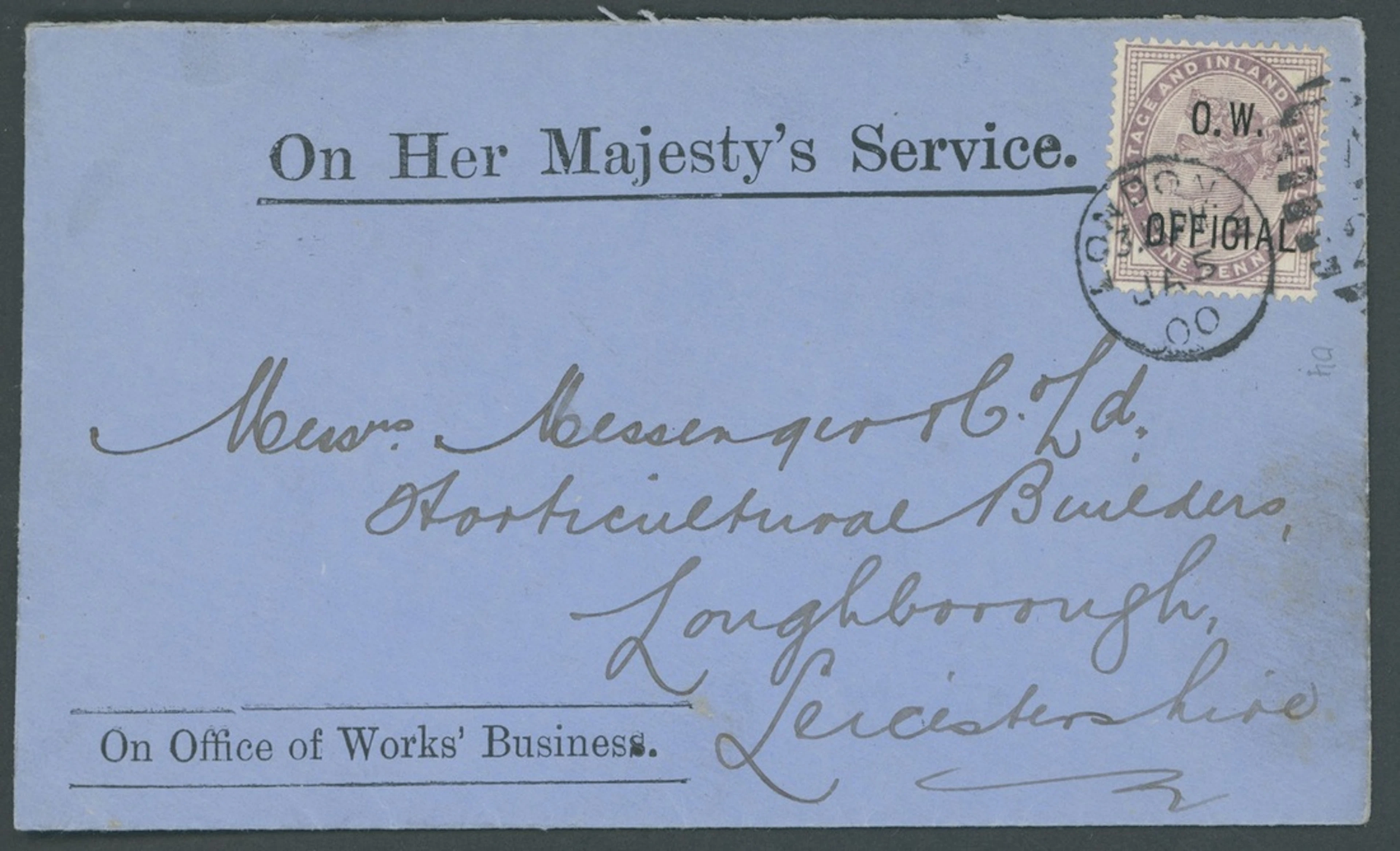 Great Britain Official Stamps Office of Works 1896-1902 1d. lilac