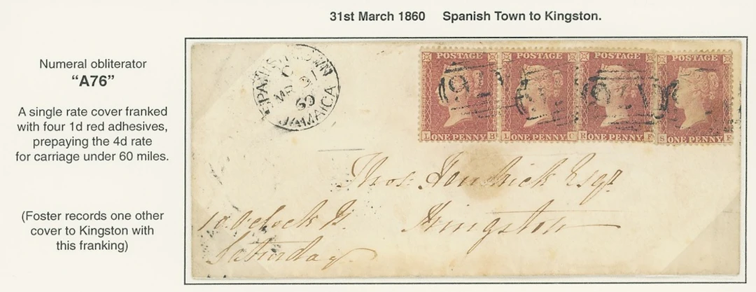 Jamaica Great Britain used in Jamaica Imperial Issues used at Post