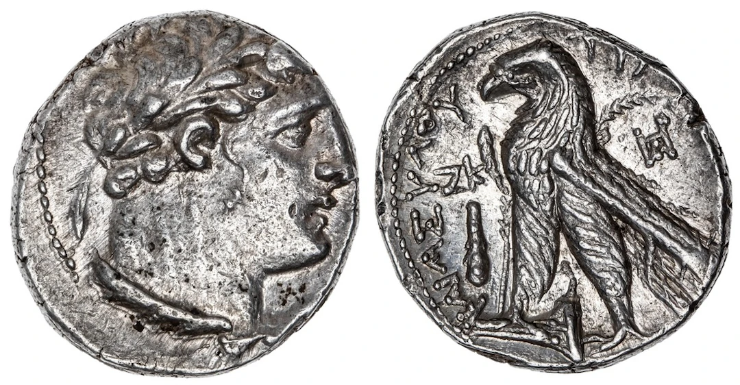 Phoenicia, Tyre, AR Shekel, Civic Year 27 [100/99 BC], laureate head