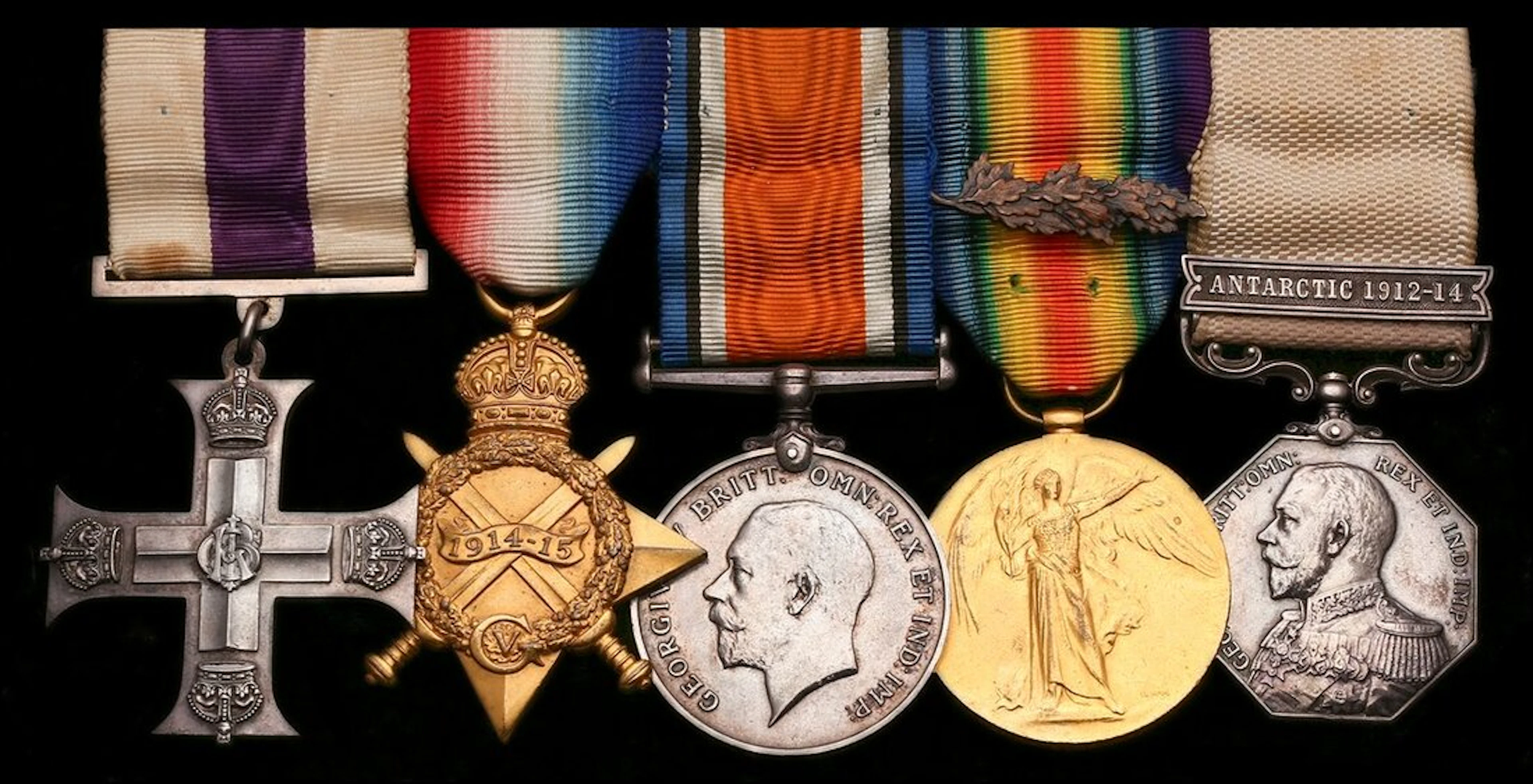 The exceptional Great War M.C., Polar Medal group of five awarded