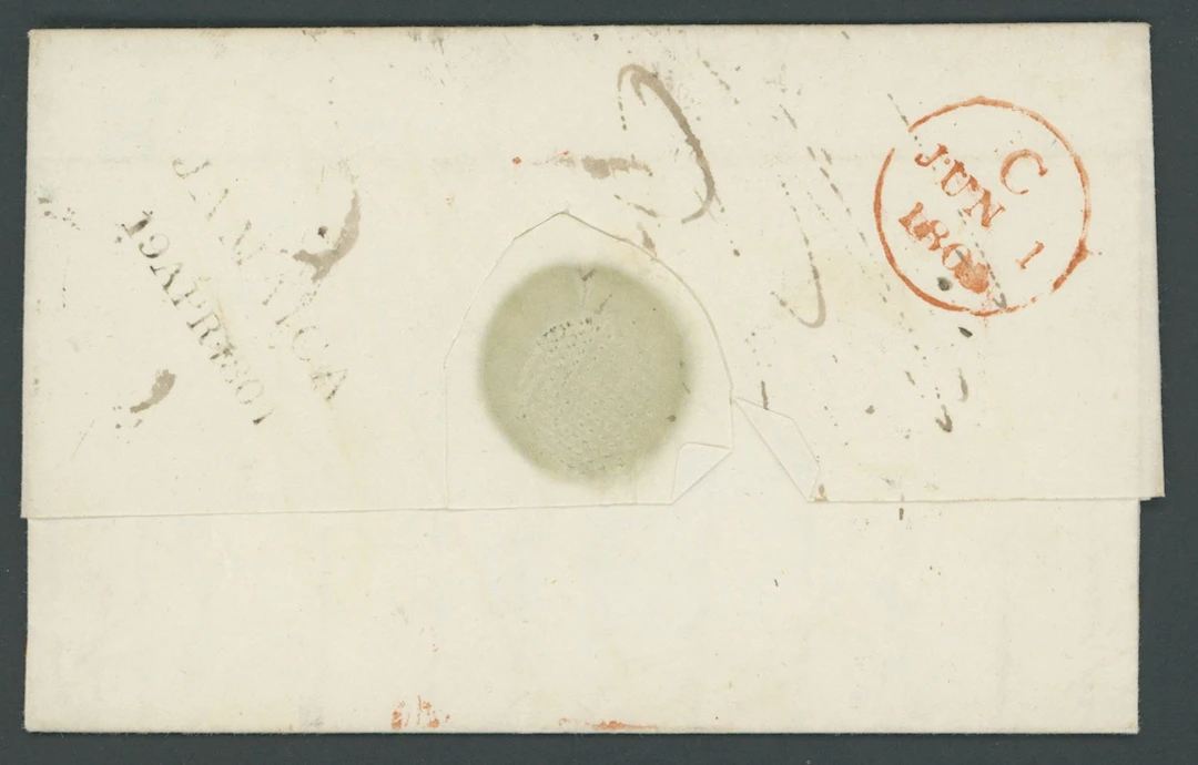 Jamaica The Straight-Line "jamaica" Datestamp 1801 (18 Apr.) entire