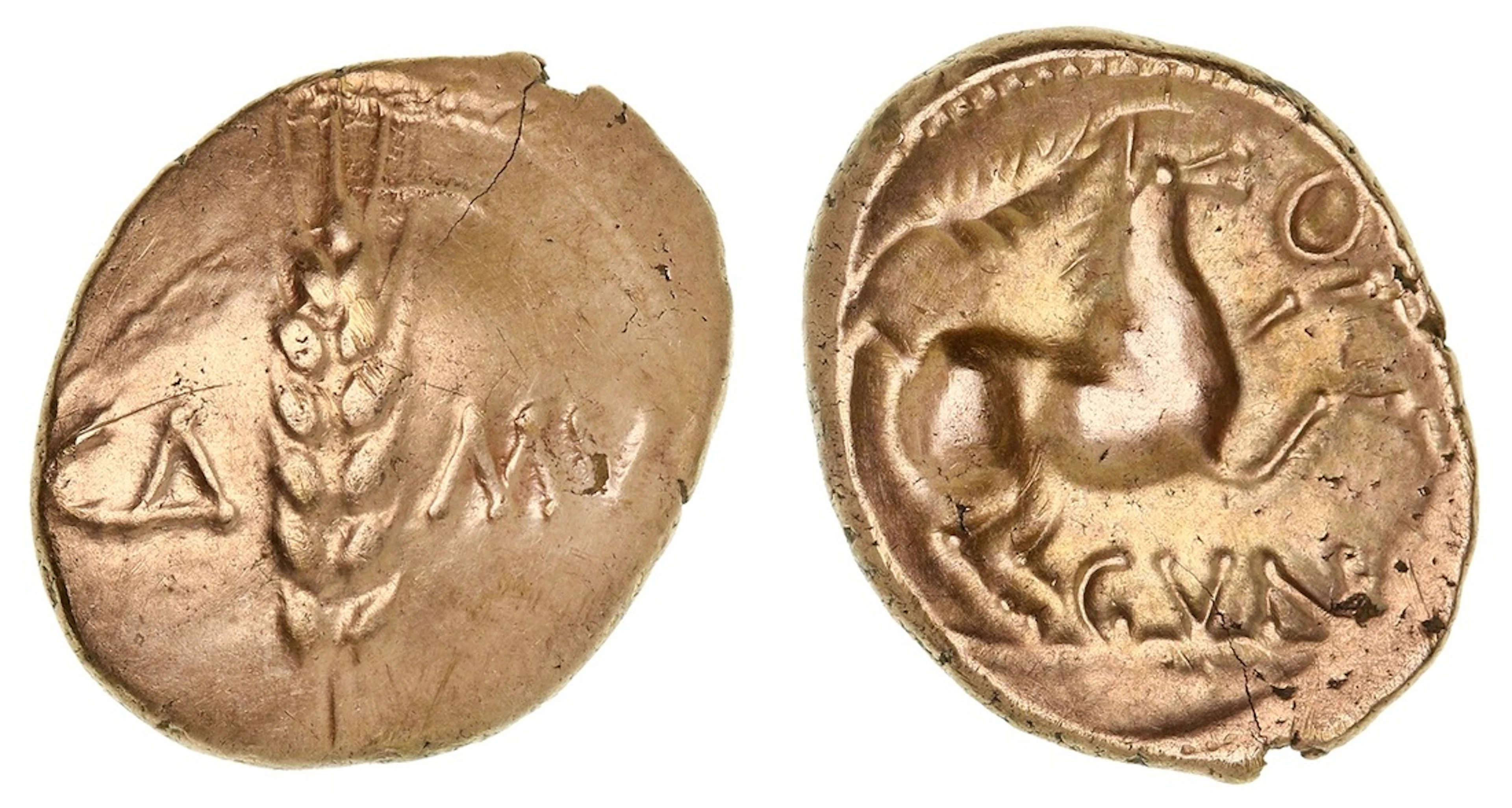 Iron Age Britain, Catuvellauni, Cunobelin (AD 9-40), AV Stater, 'Wild