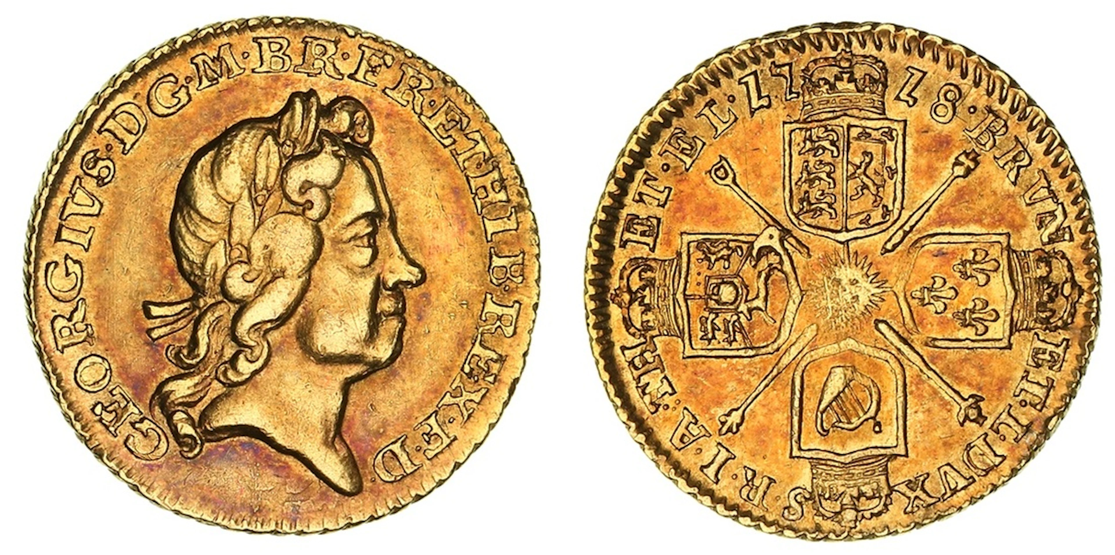 George I (1714-1727), Quarter-Guinea, 1718