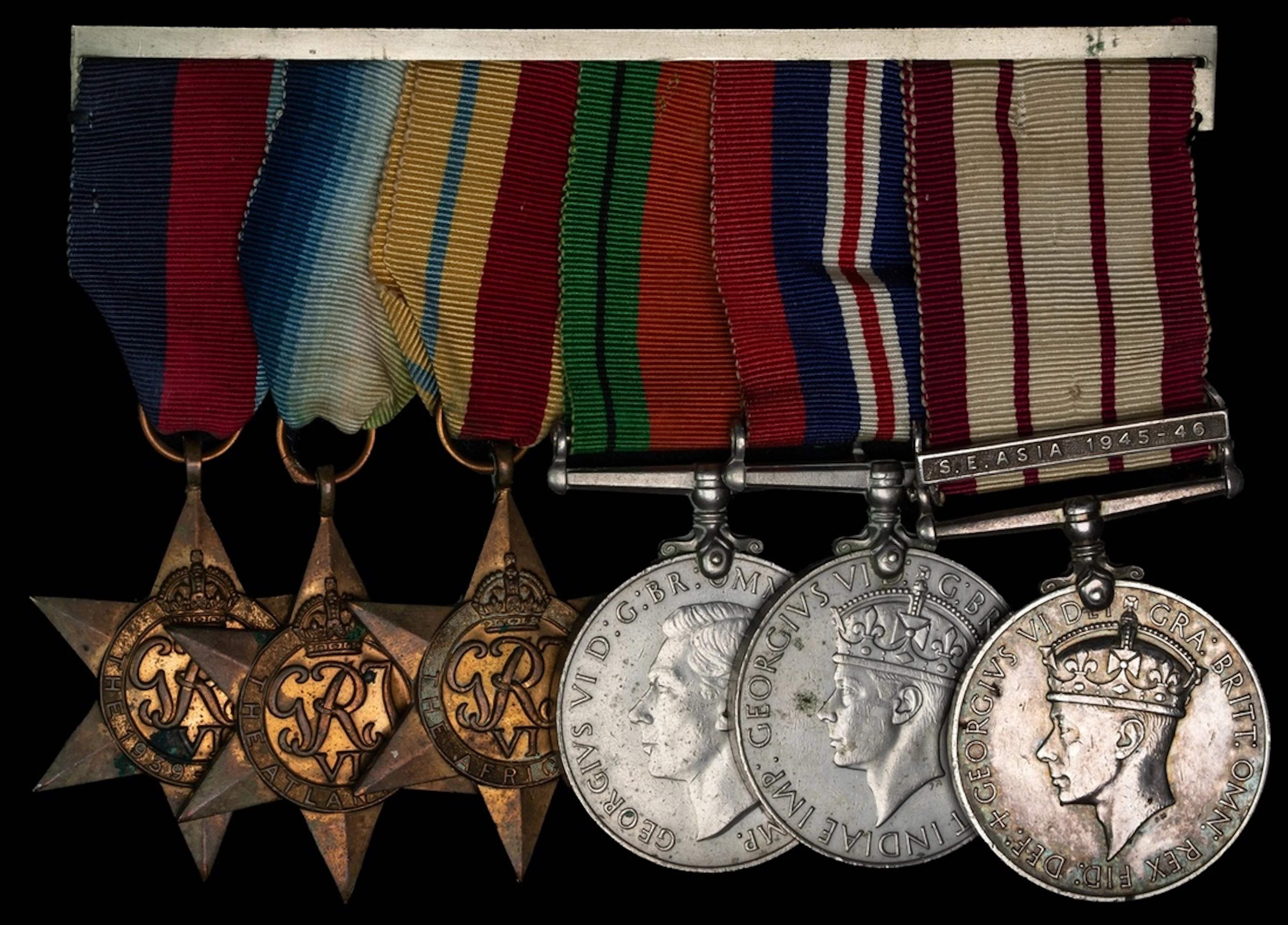 Six: Leading Stoker F. Williams, Royal Navy 1939-1945 Star; Atlantic