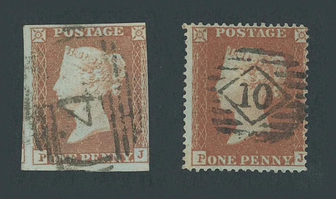 Great Britain 1850-54 Henry Archer Perforation Trials Plate 94, PJ