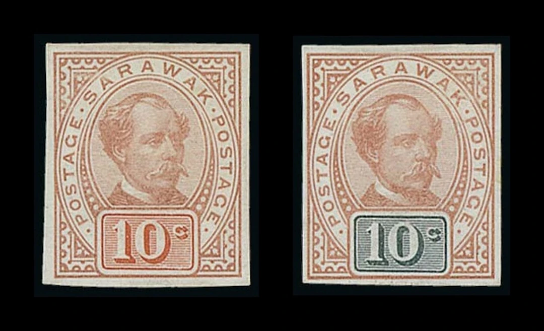 Sarawak 1899-1908 "postage postage" Issue Imperforate Colour Trials