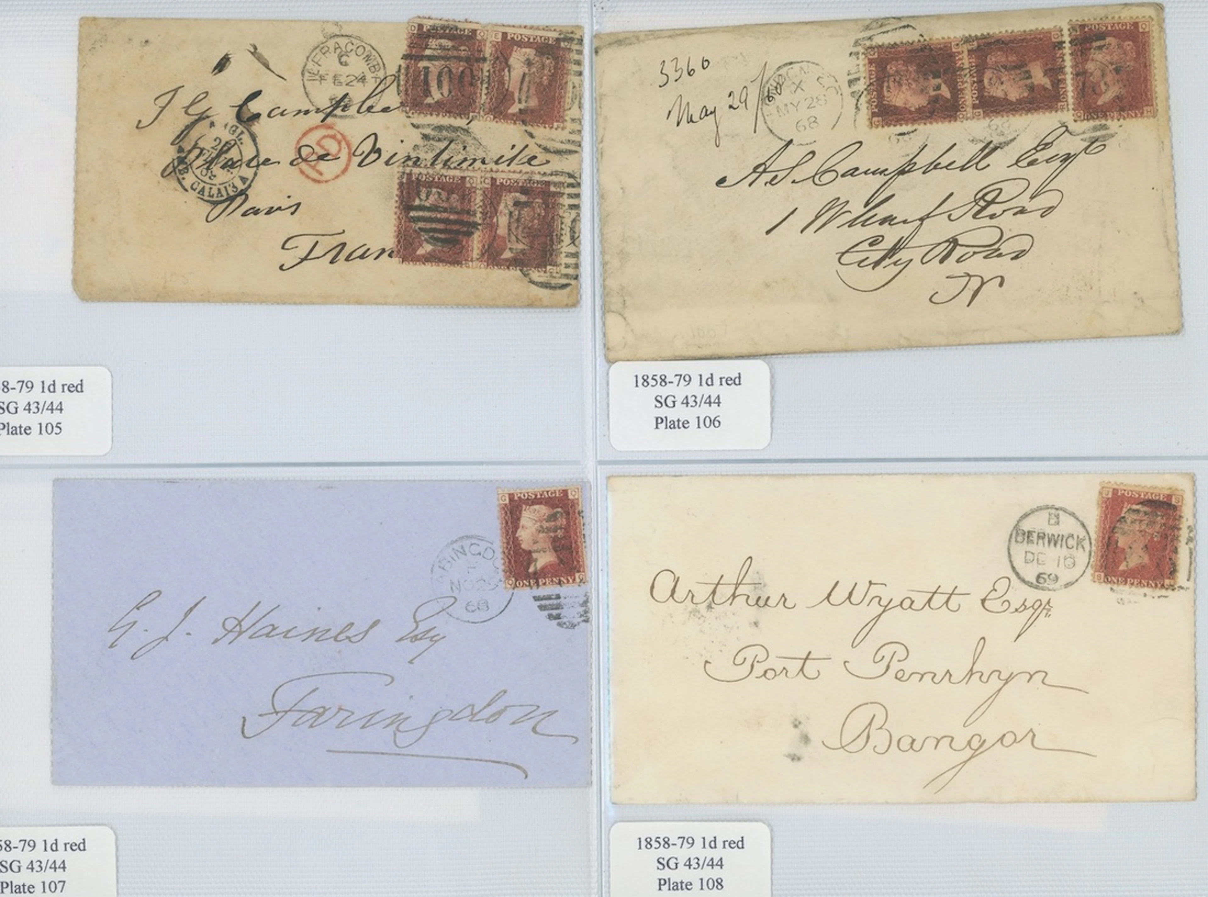 Great Britain 1864-79 A near complete collection of Plate numbers