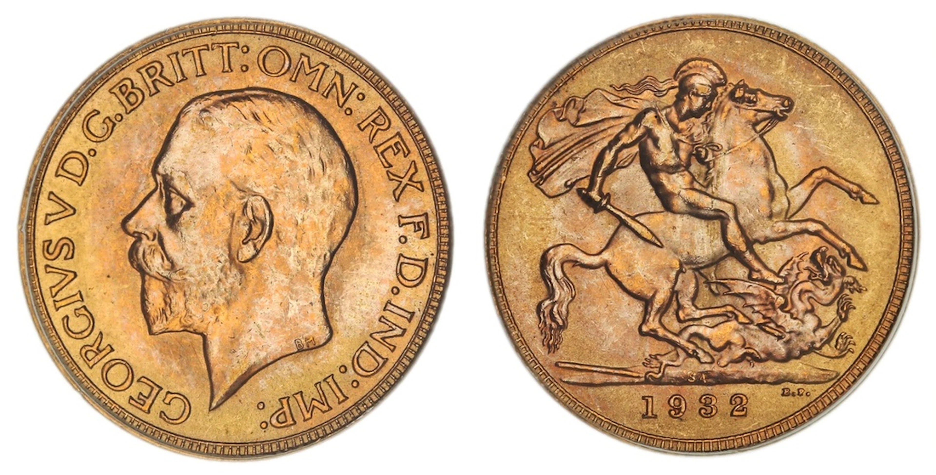 PCGS MS65 | South Africa, George V (1910-1936), Sovereign, 1932-SA