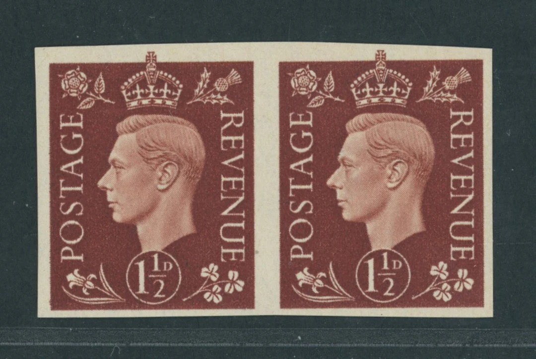 Great Britain King George VI 1937-47 1½d. red-brown imperforate imprimatur