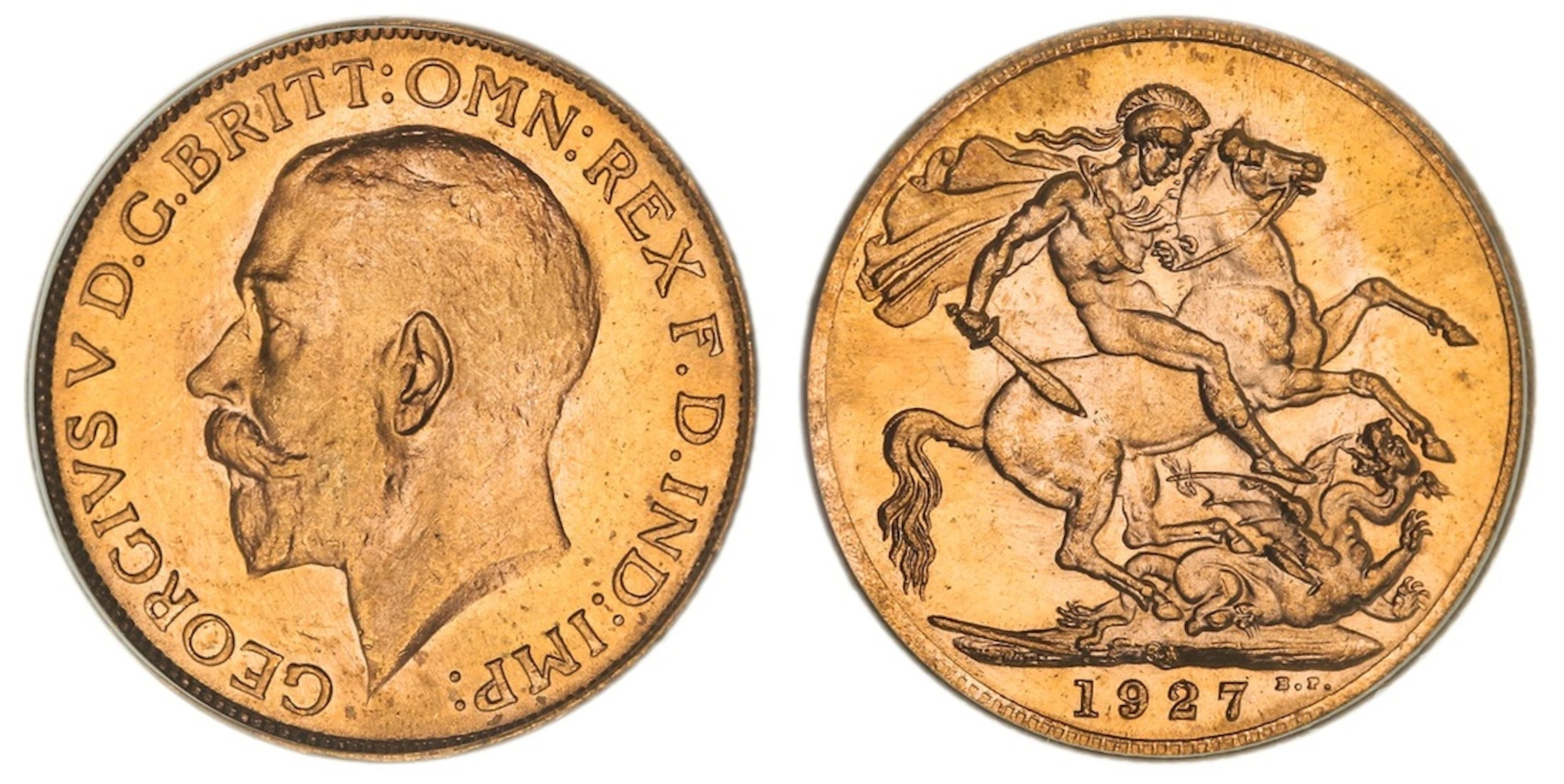 PCGS MS65 | South Africa, George V (1910-1936), Sovereign, 1927-SA