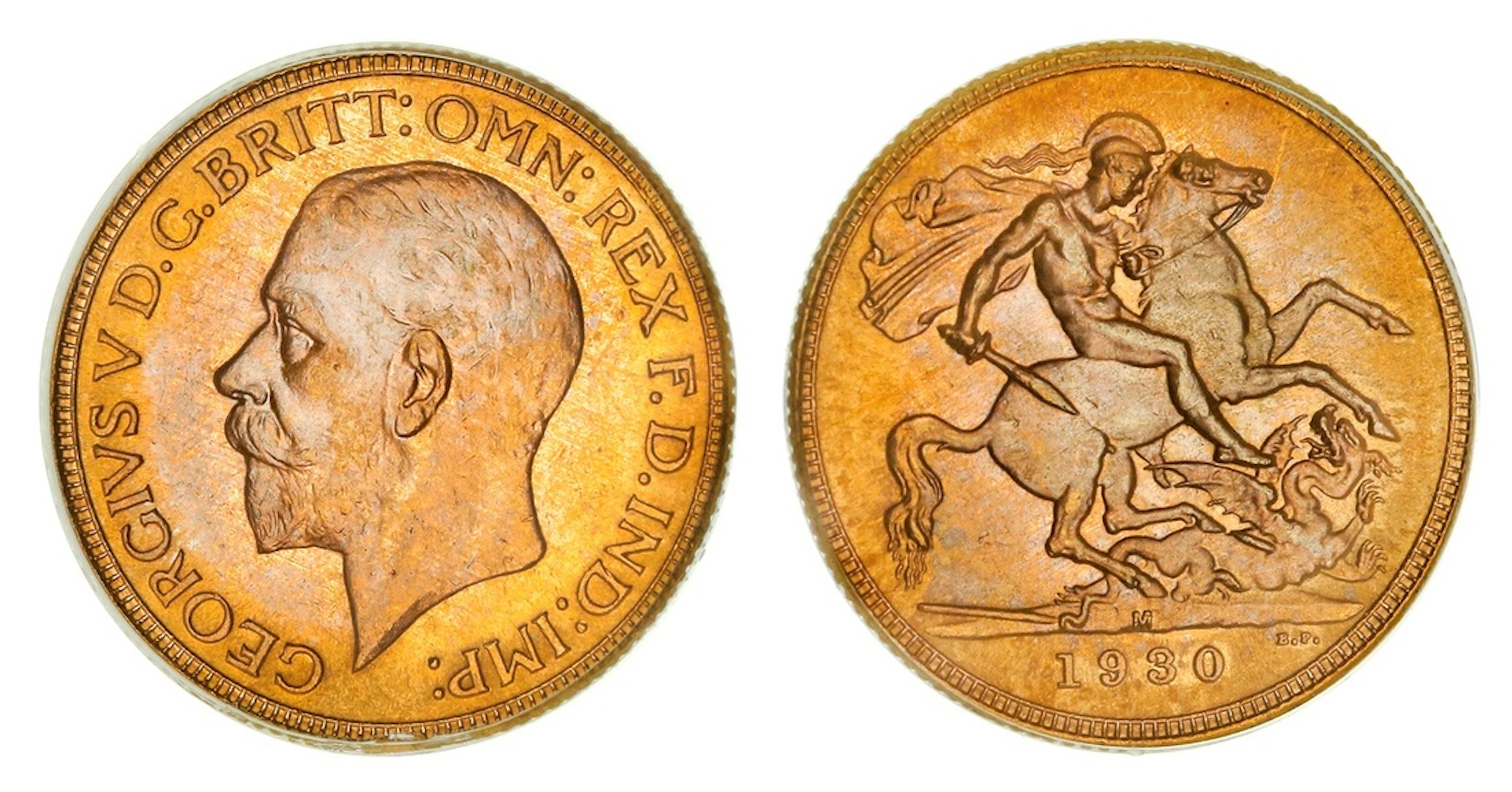 PCGS MS64+ | Australia, George V (1910-1936), Sovereign, 1930-M, Melbourne