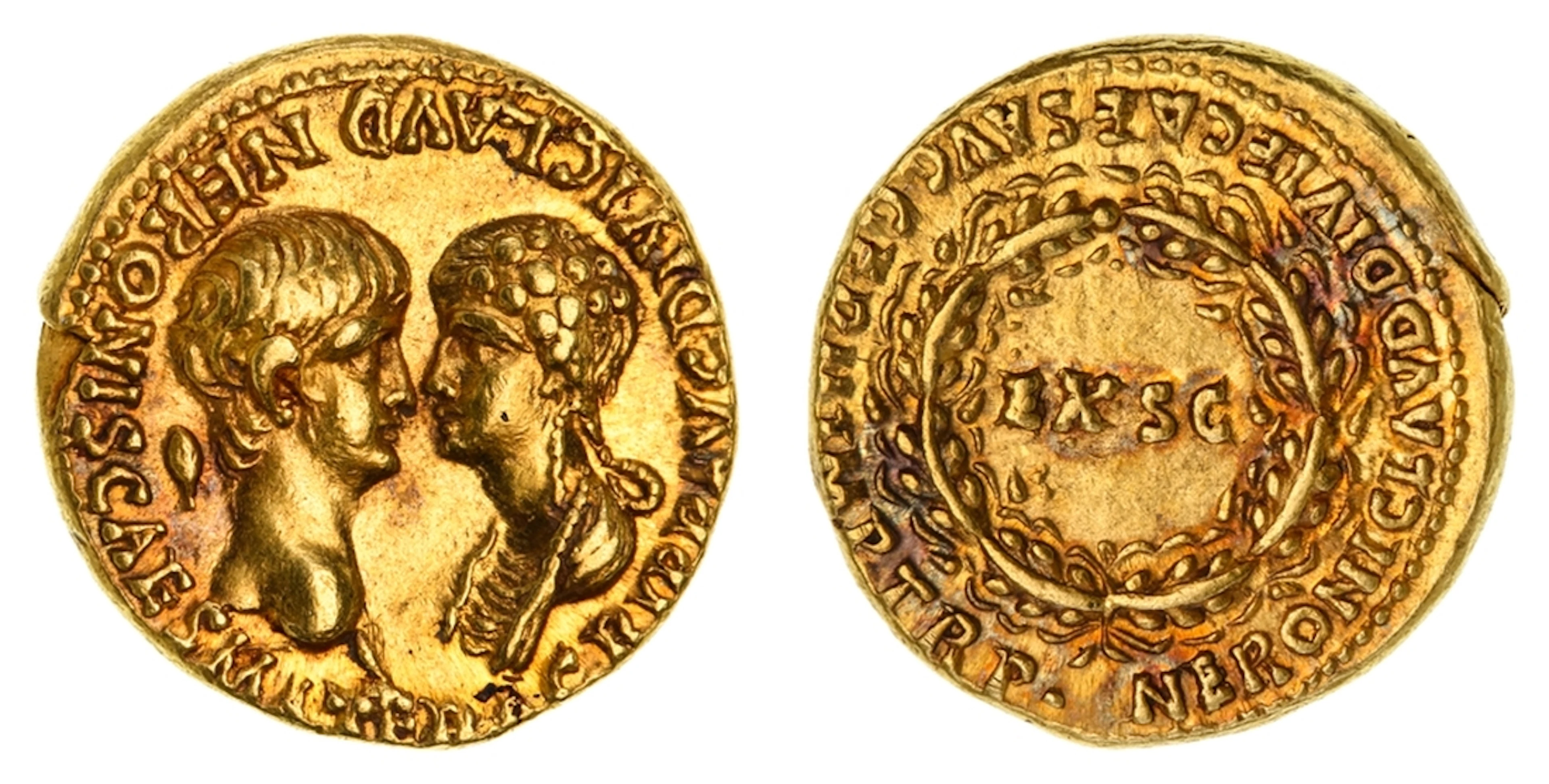 NGC Choice XF STAR | Roman Empire, Nero, with Agrippina Junior (54-68)