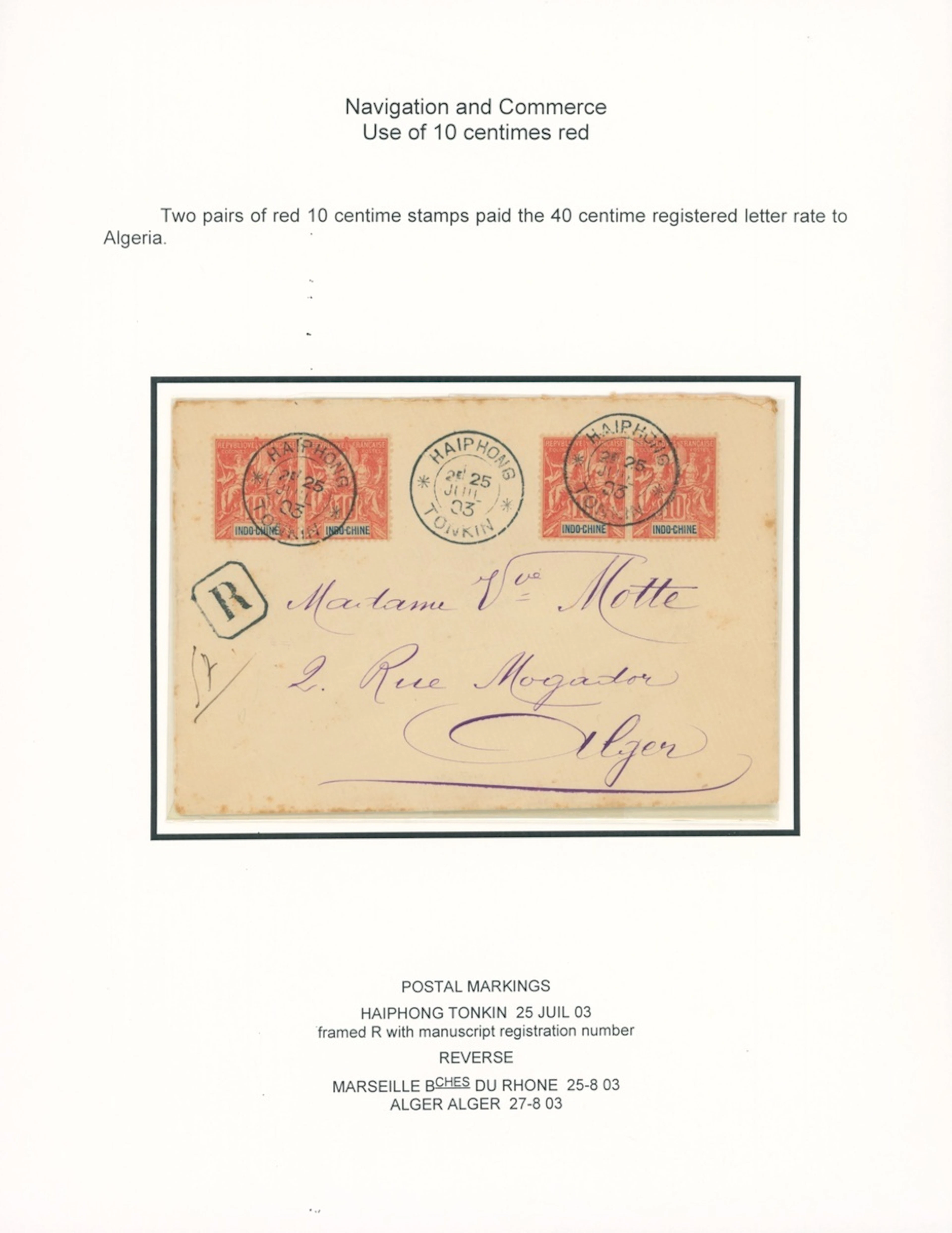 Indo-China French Indo-Chinese Post Office 1892-1900 Navigation and