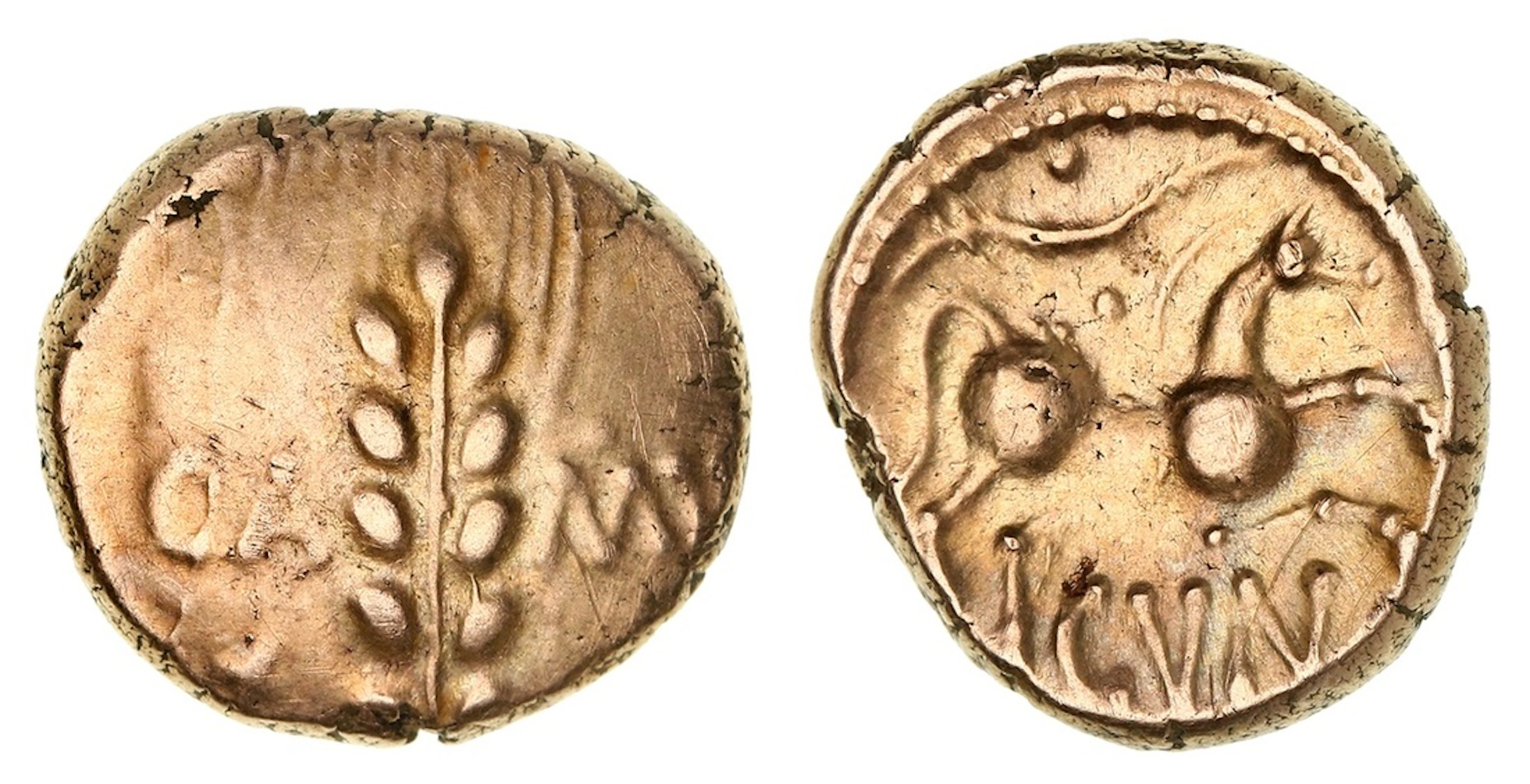 Iron Age Britain, Catuvellauni, Cunobelin (AD 9-40), AV Stater, 'Linear'