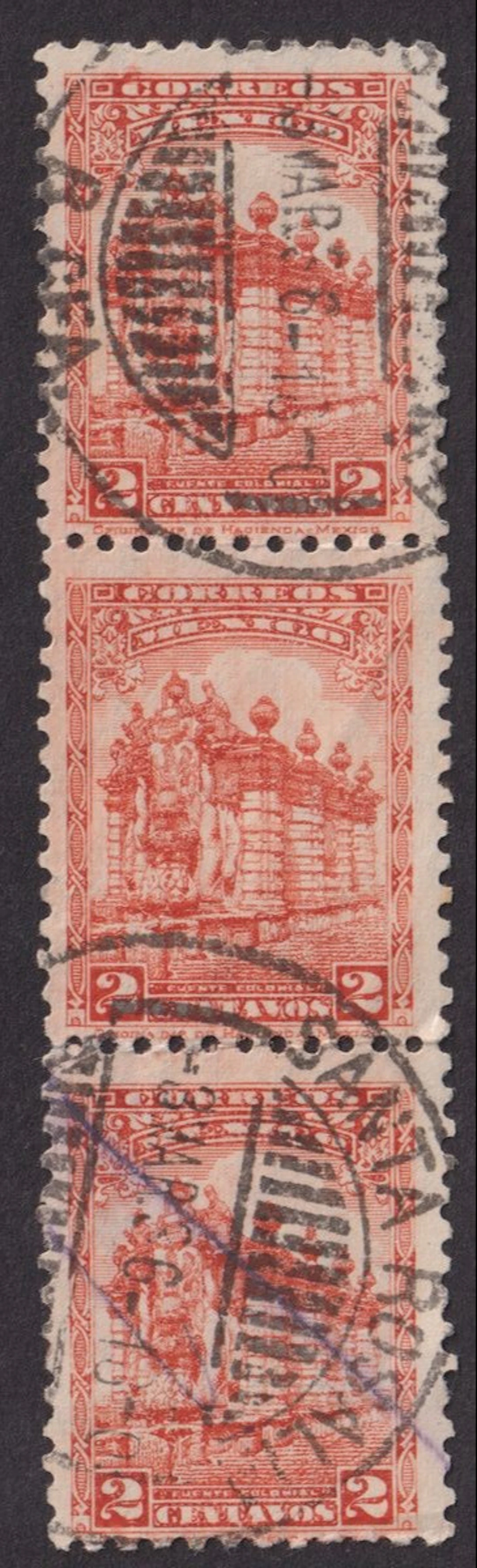 Mexico 20th Century Issues 1934, 2c. Scarlet, "Salto del Agua", with