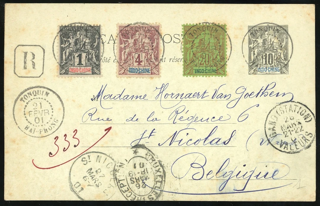 China Postal Stationery Foreign Post Offices French Post Office 1901