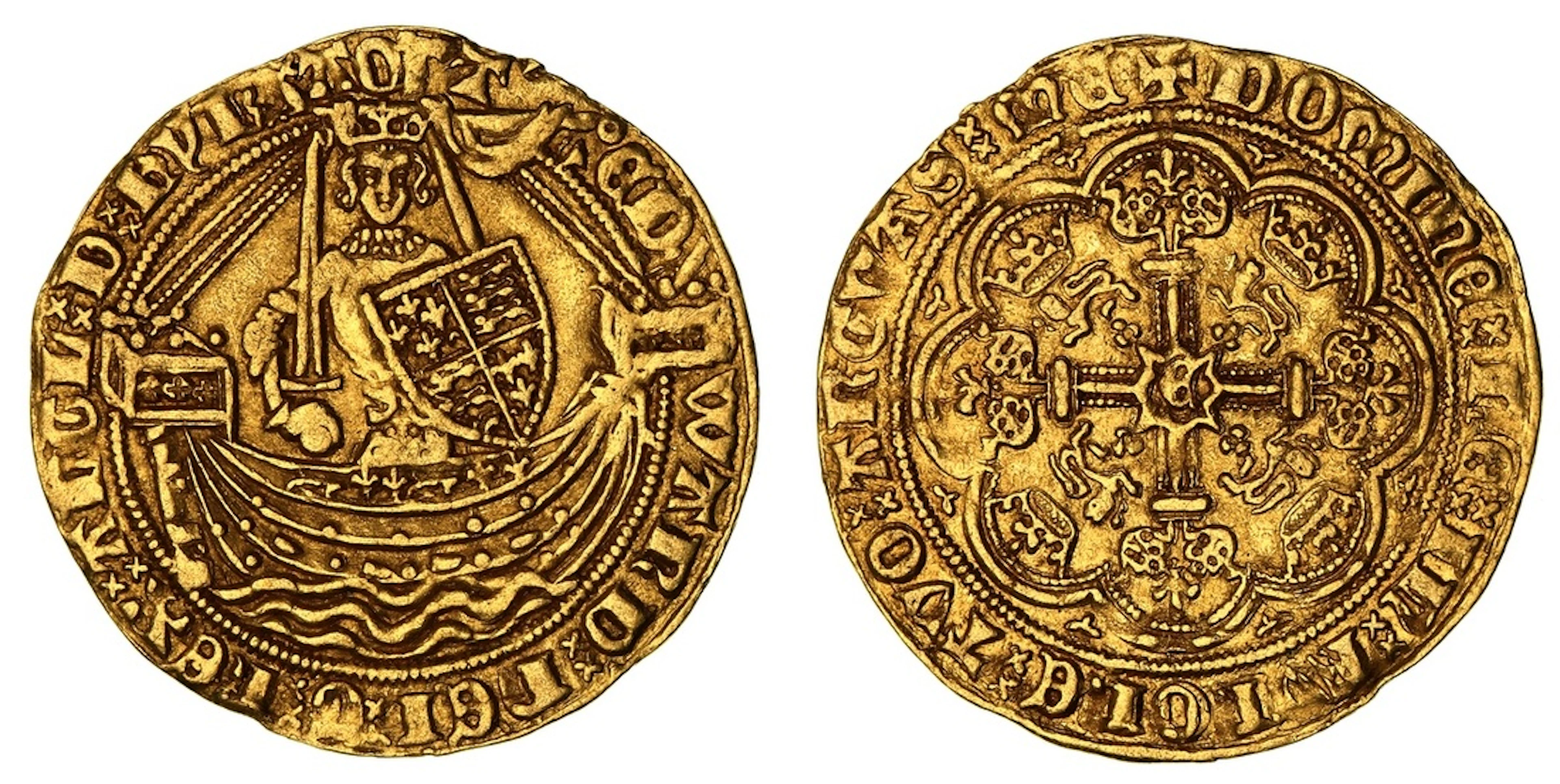 Edward III (1327-1377), Treaty Period, Group B/A, Half-Noble, 1361-1369