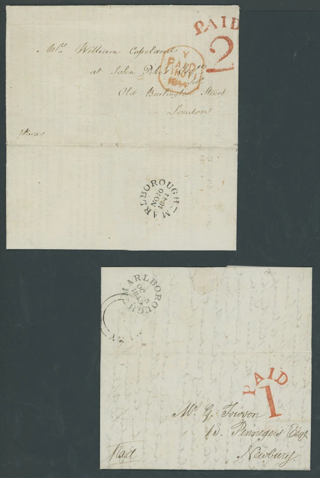 Great Britain Postal History 1843 (3 Oct.), entire letter to Newbury