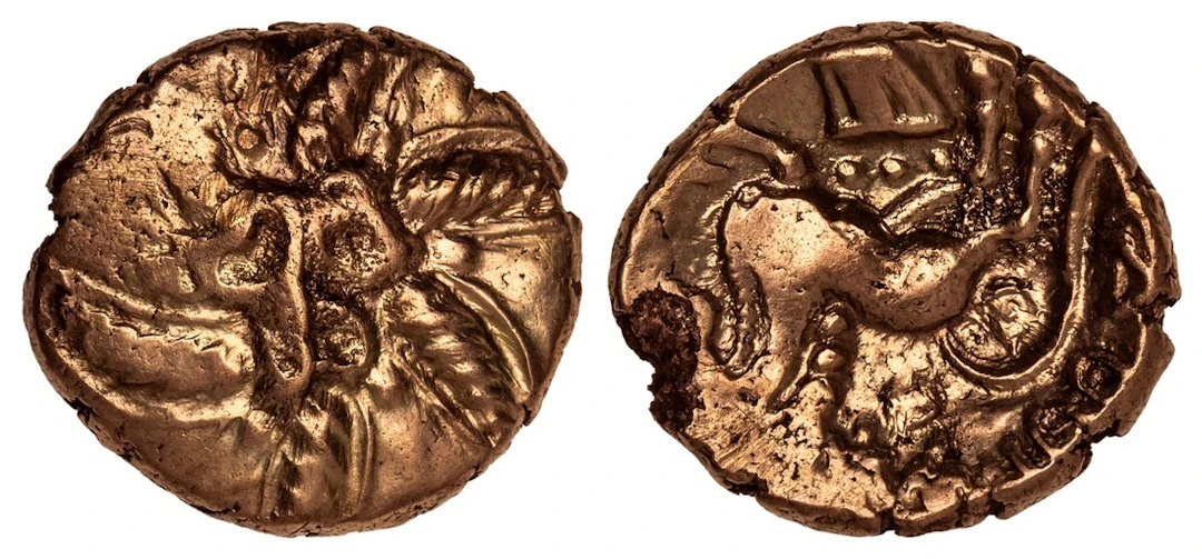 Catuvellauni, Addedomaros (45-25 BC), AV Stater, 'Spiral' Type, six-armed