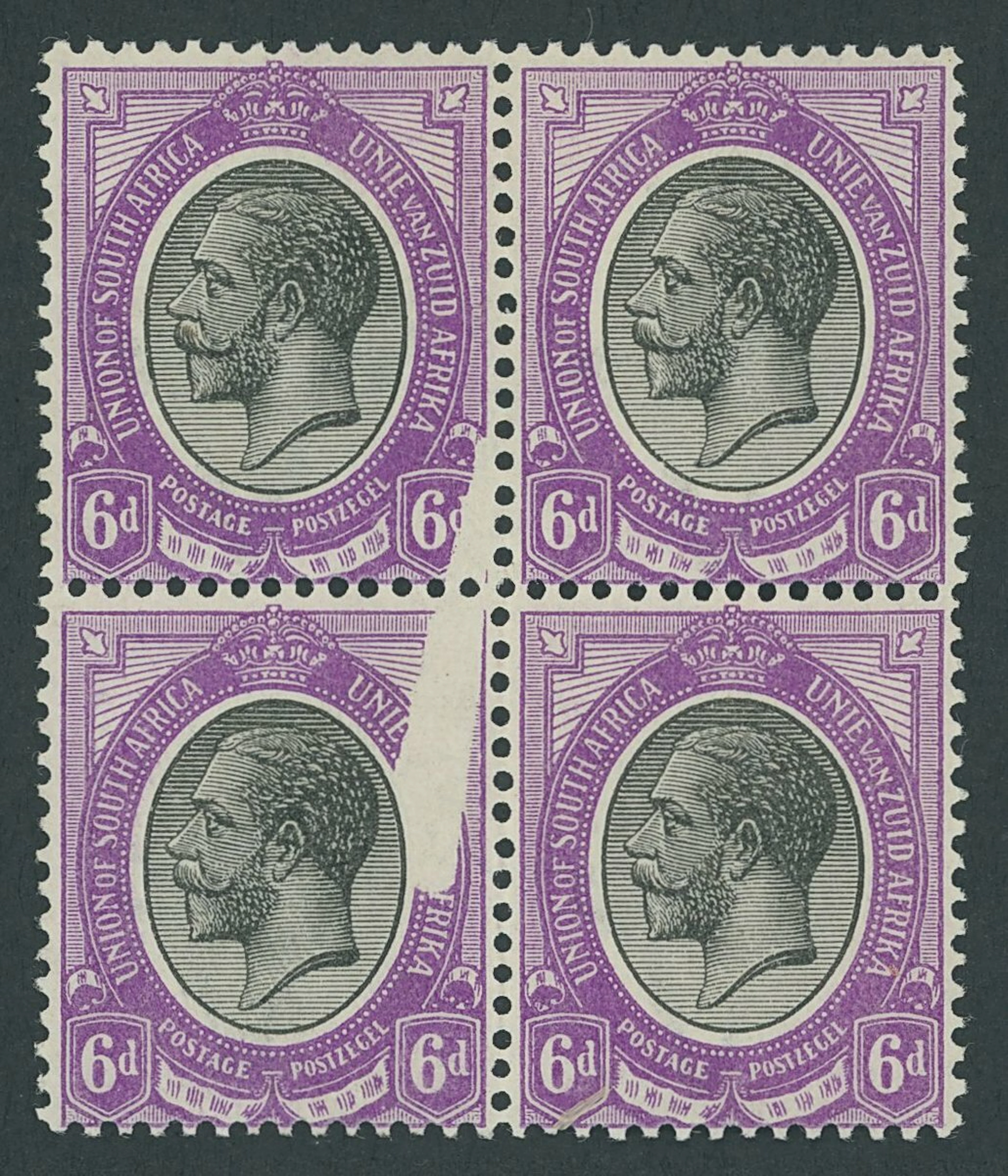 South Africa 1913-24 King's Head Issue Six Pence A small group of