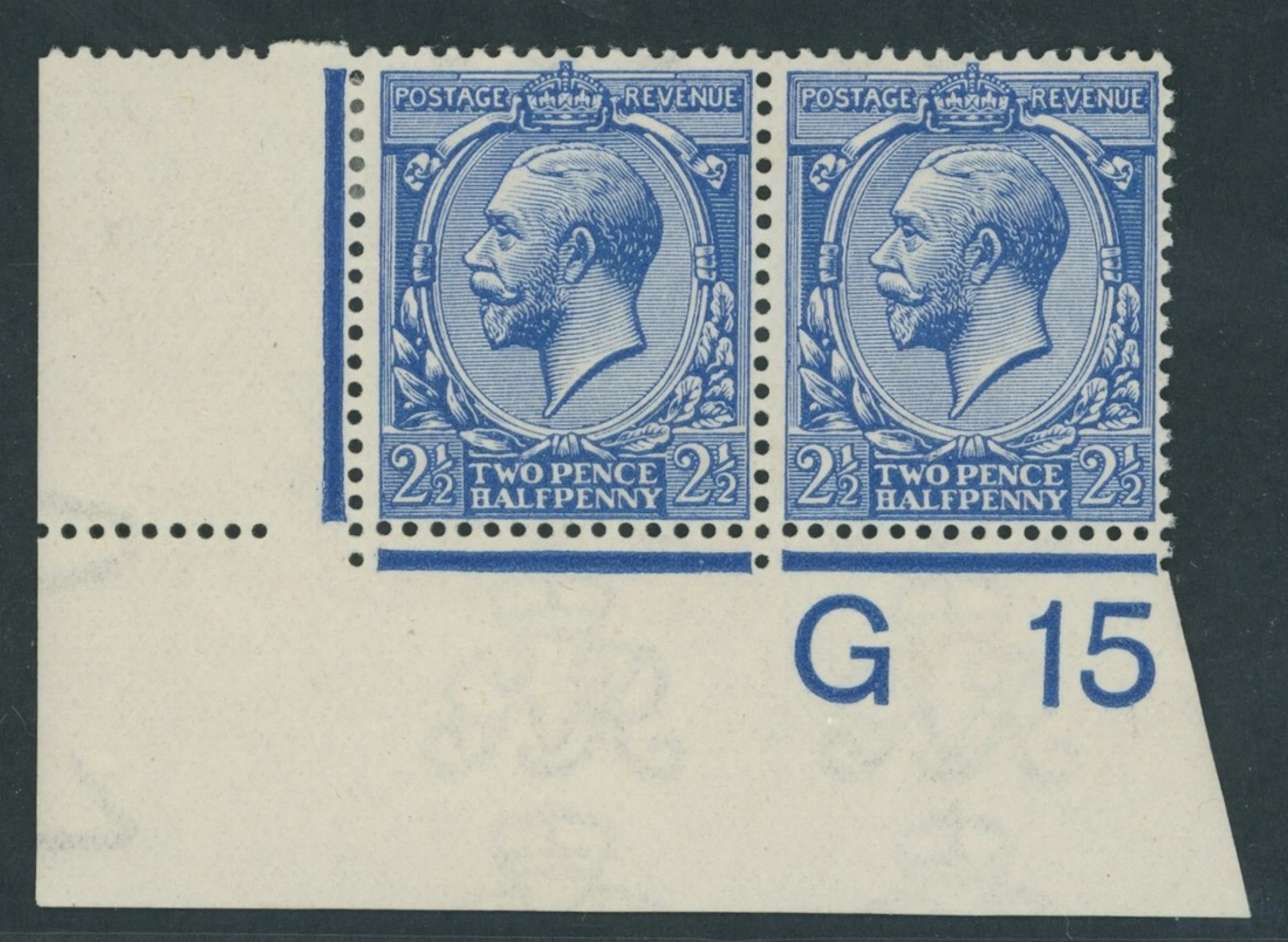 Great Britain King George V 1912-24, Watermark Simple Cypher 2½d.