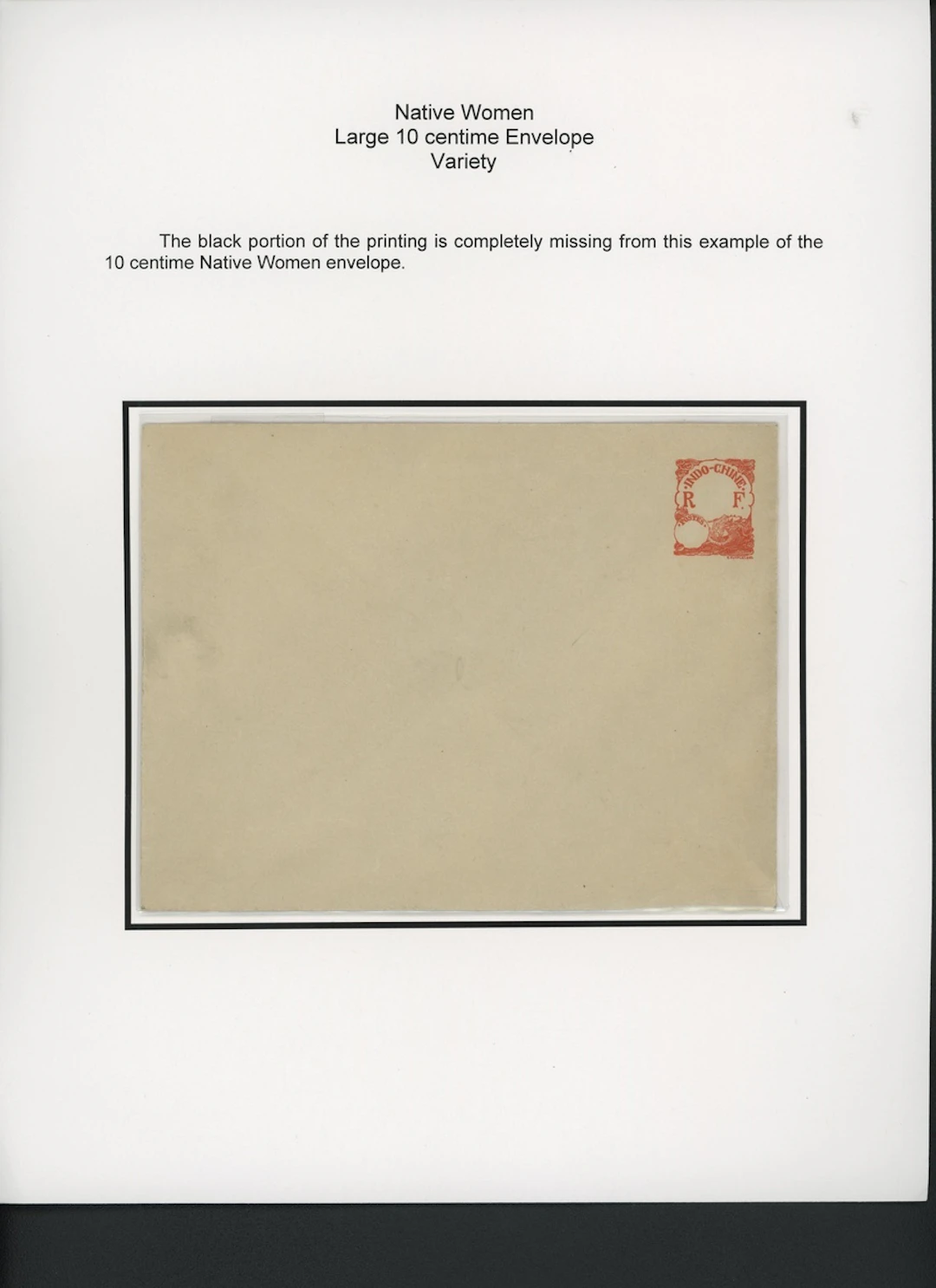 Indo-China French Indo-Chinese Post Office 1907 Native Women issue - stationery