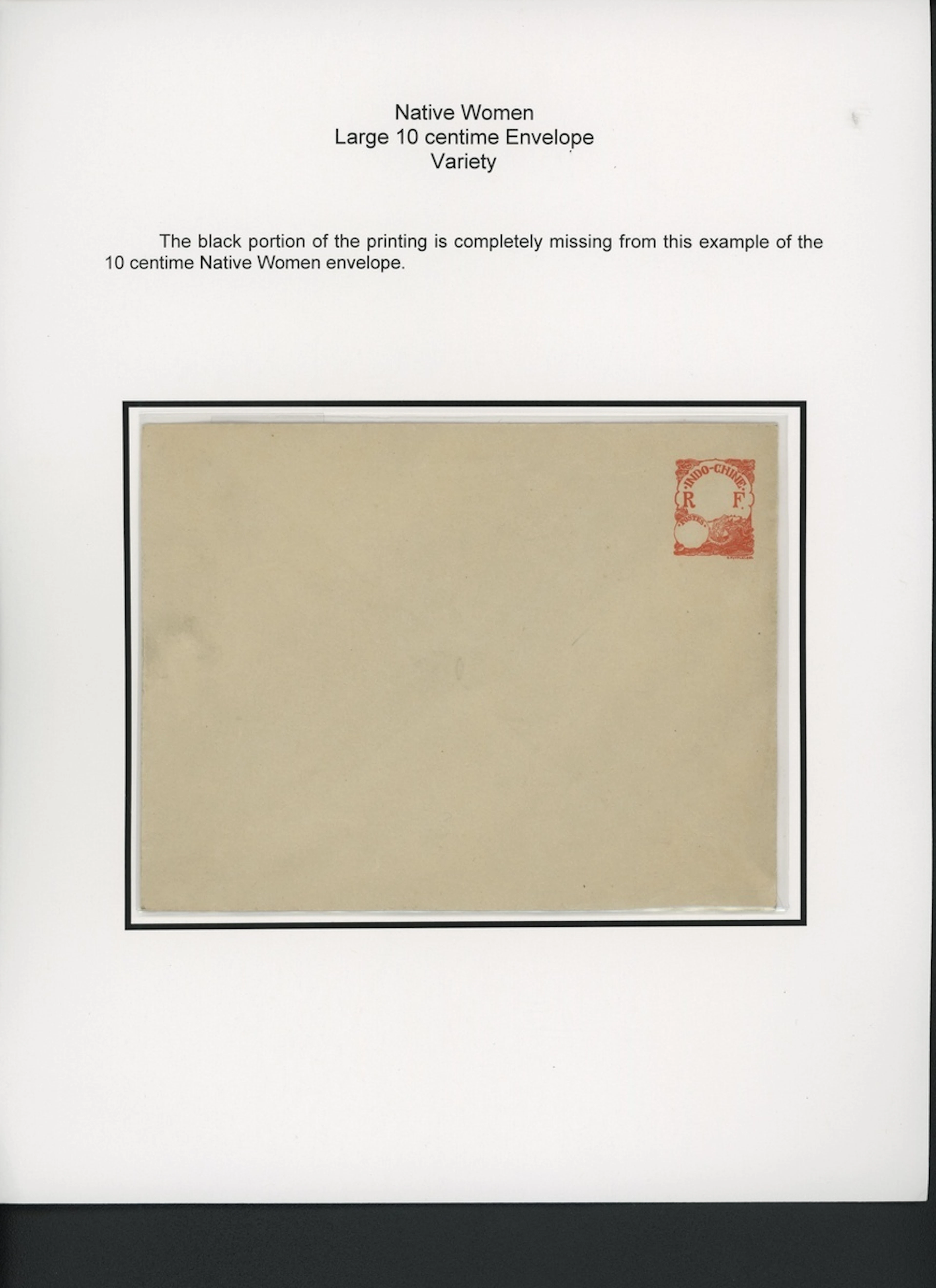 Indo-China French Indo-Chinese Post Office 1907 Native Women issue - stationery