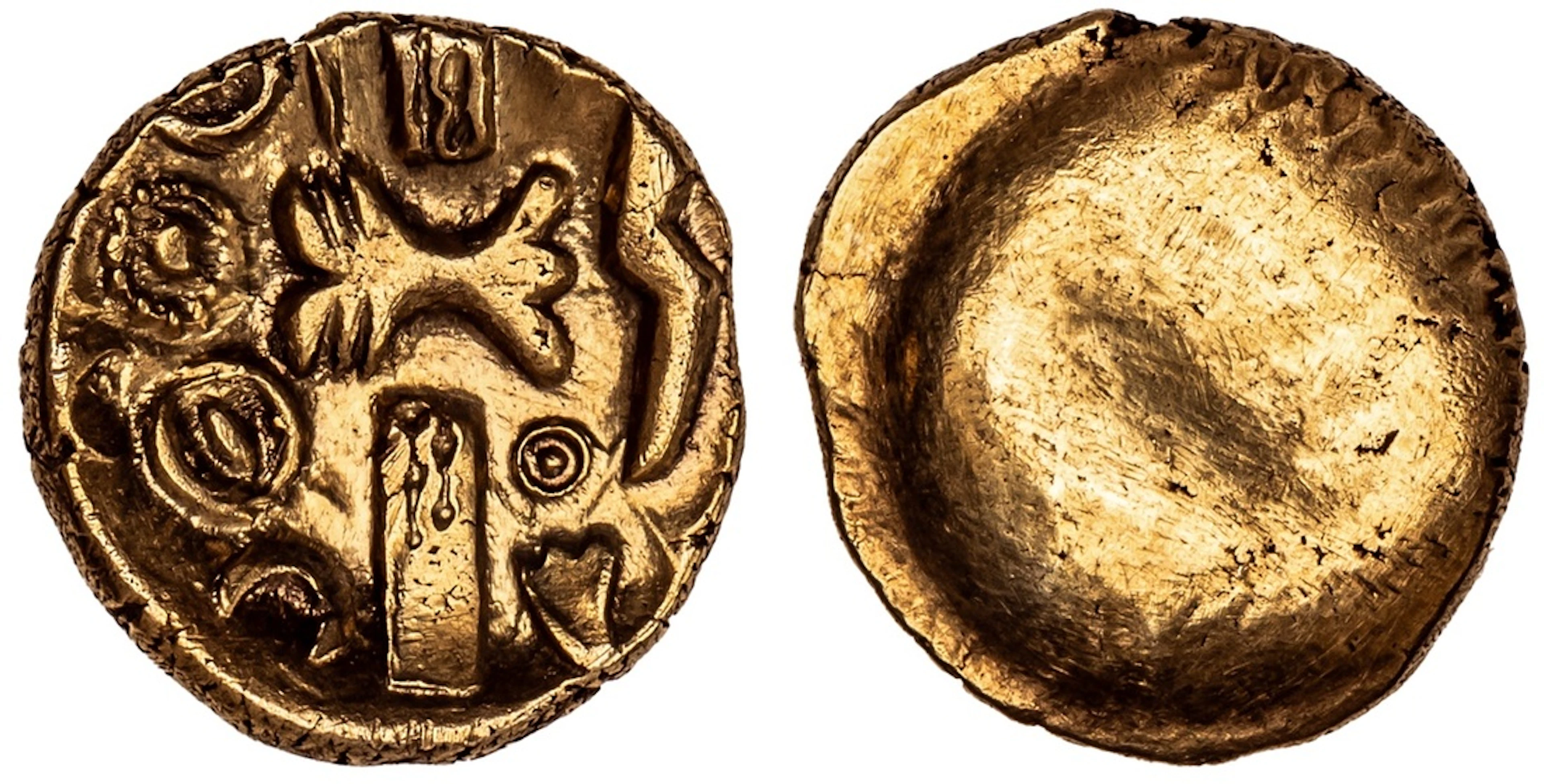 Cantiaci, AV Quarter-Stater, 'Tree-like Trophy' Type, slight ridging