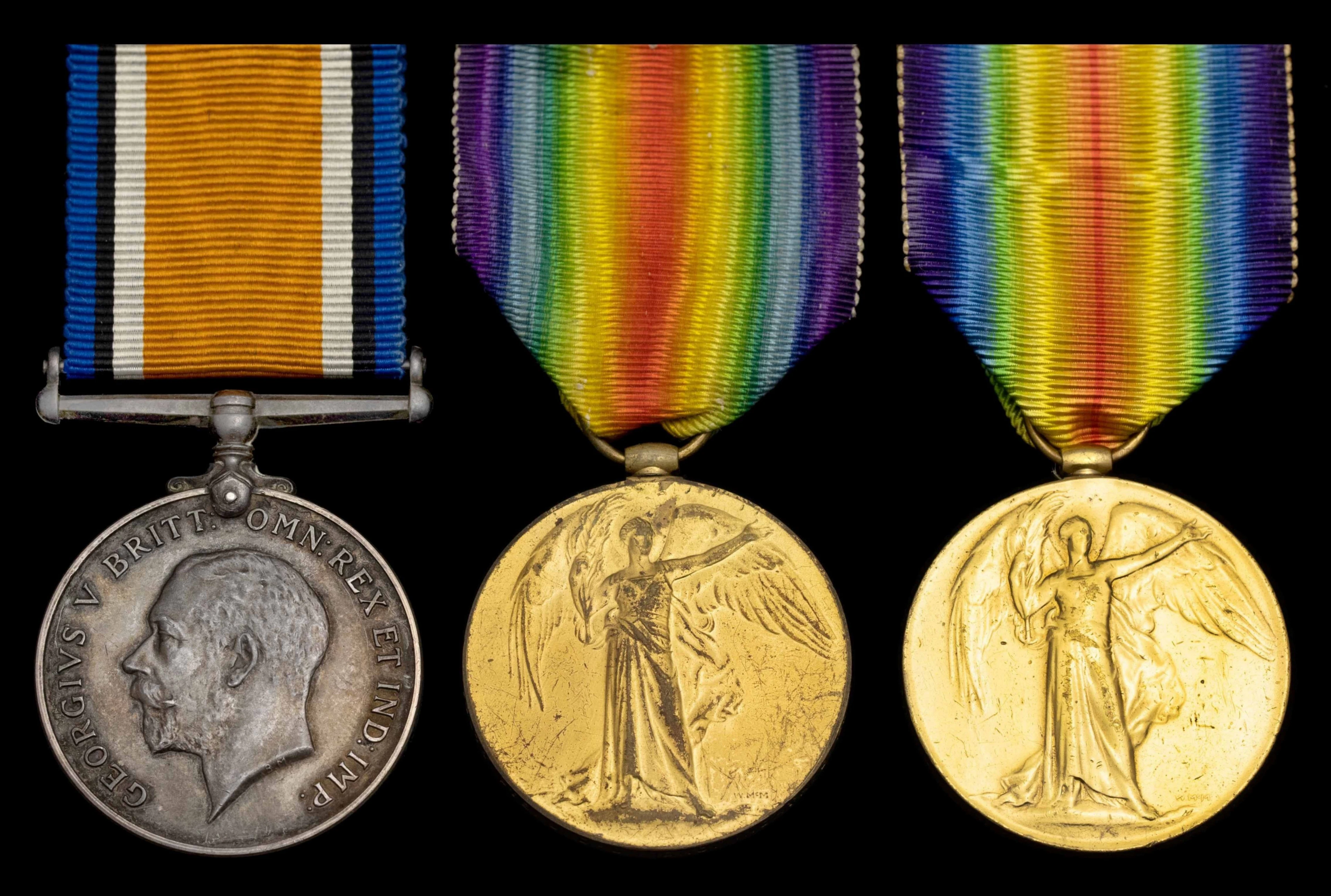 British War Medal 1914-20 (2. Lieut. H. M. Perry.), contact marks