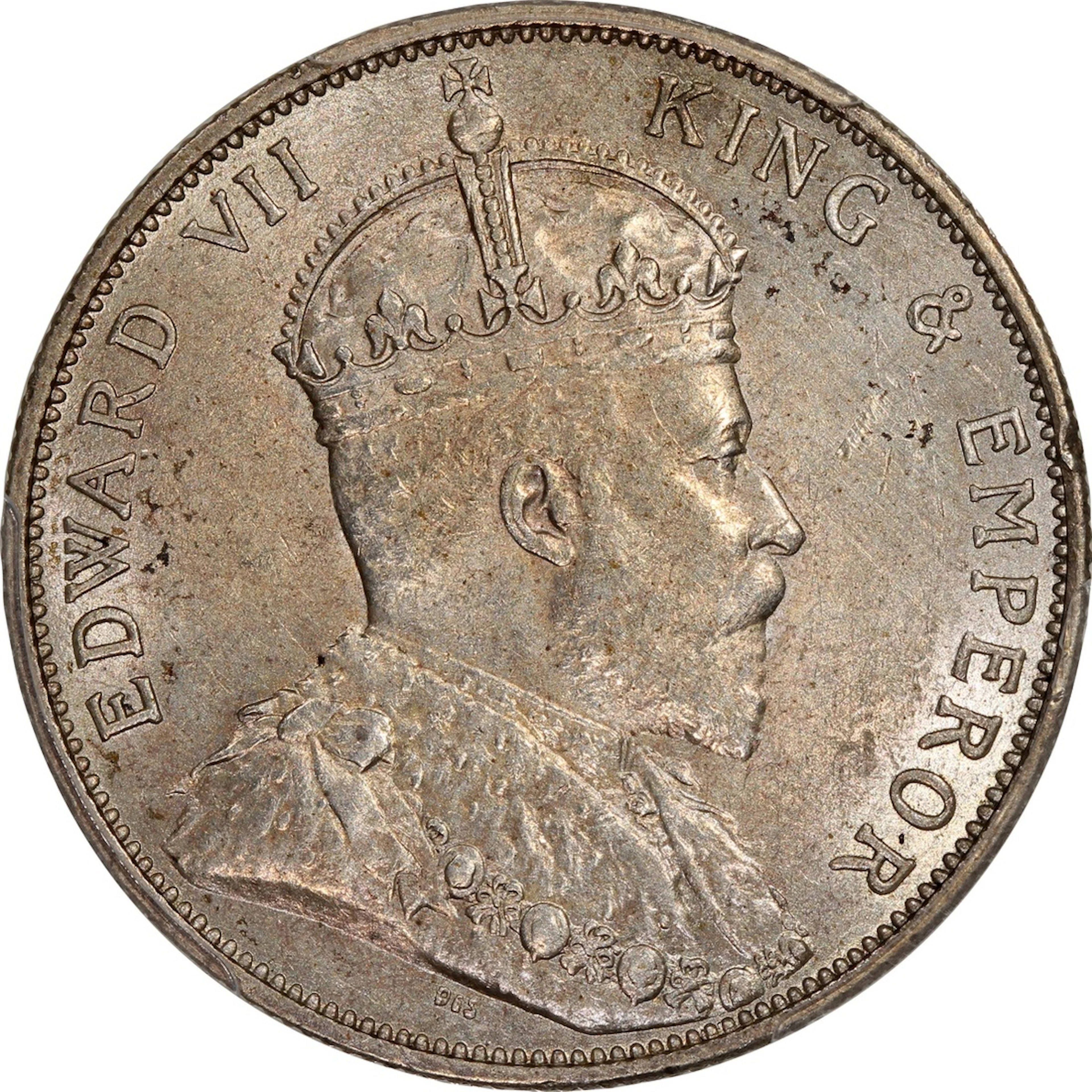 Hong Kong, Edward VII, [PCGS UNC Detail] silver 50 cents, 1905