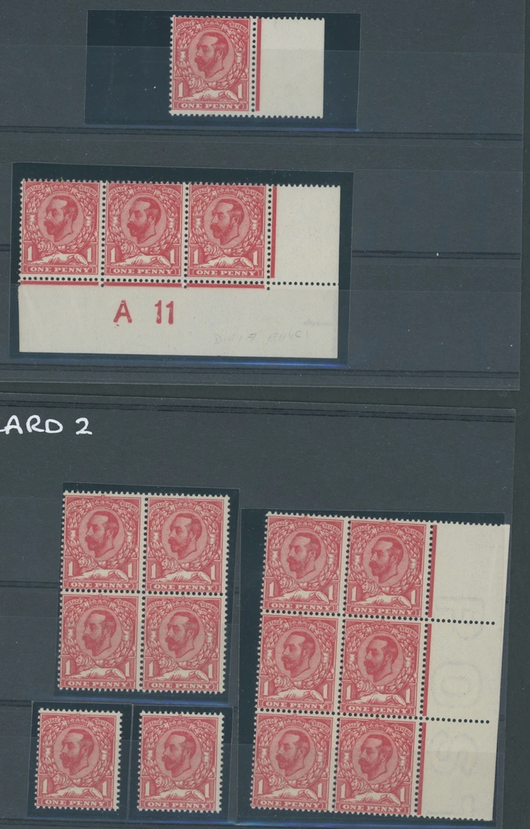 Great Britain King George V 1911-12 Downey Head A mint 1d. collection