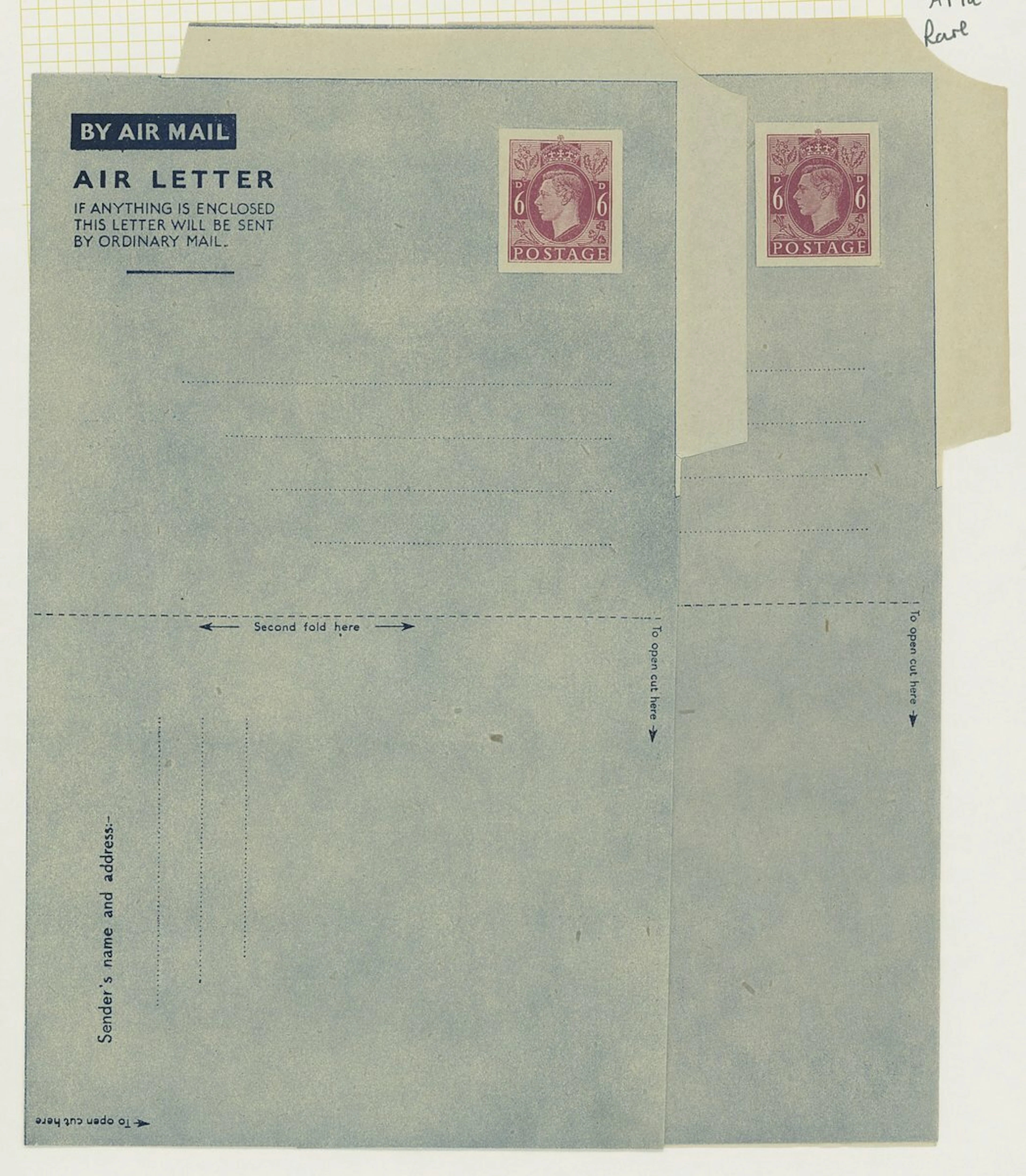 Great Britain Postal Stationery Air Letters K.G.VI collection in album