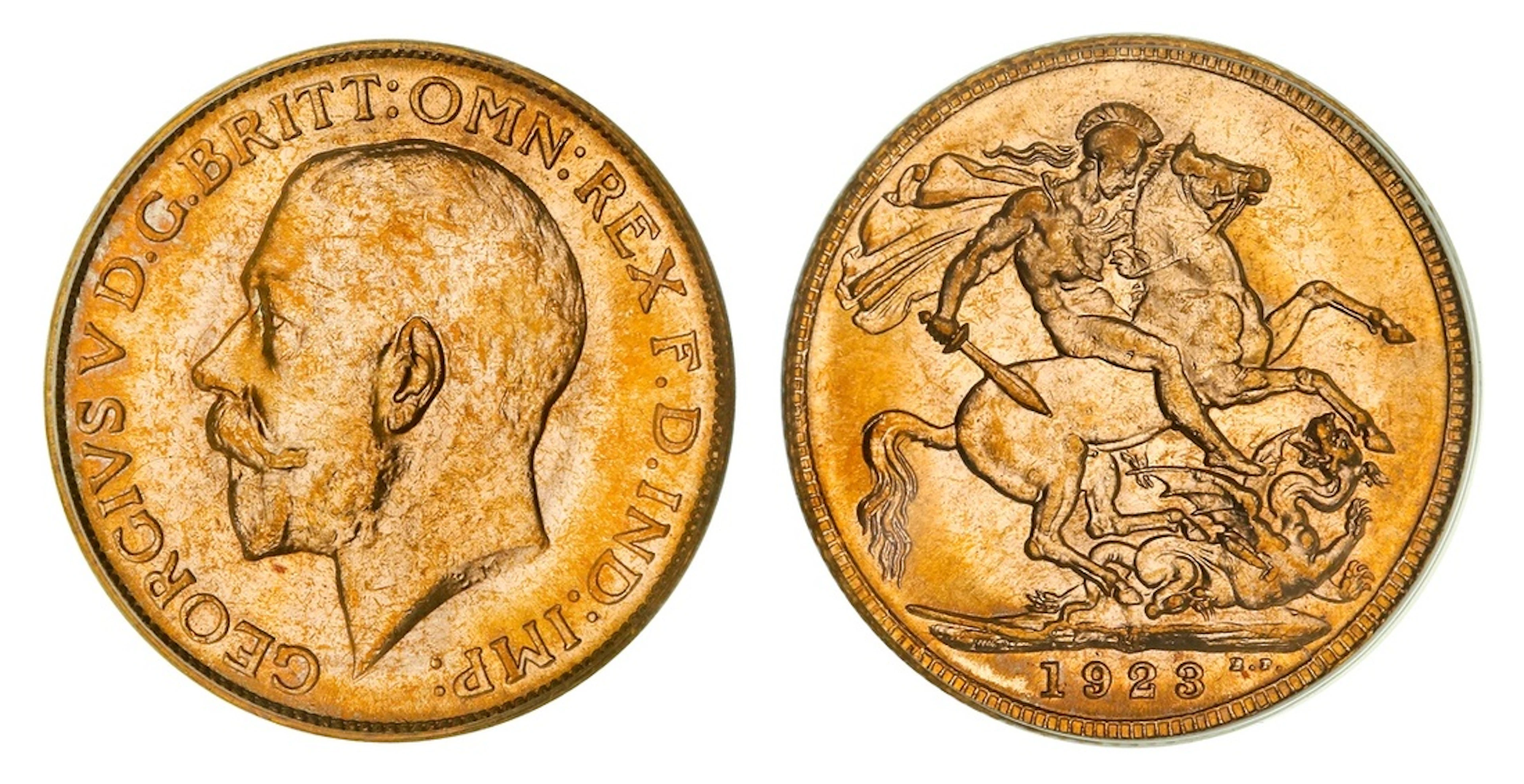 PCGS MS64 | Australia, George V (1910-1936), Sovereign, 1923-M, Melbourne