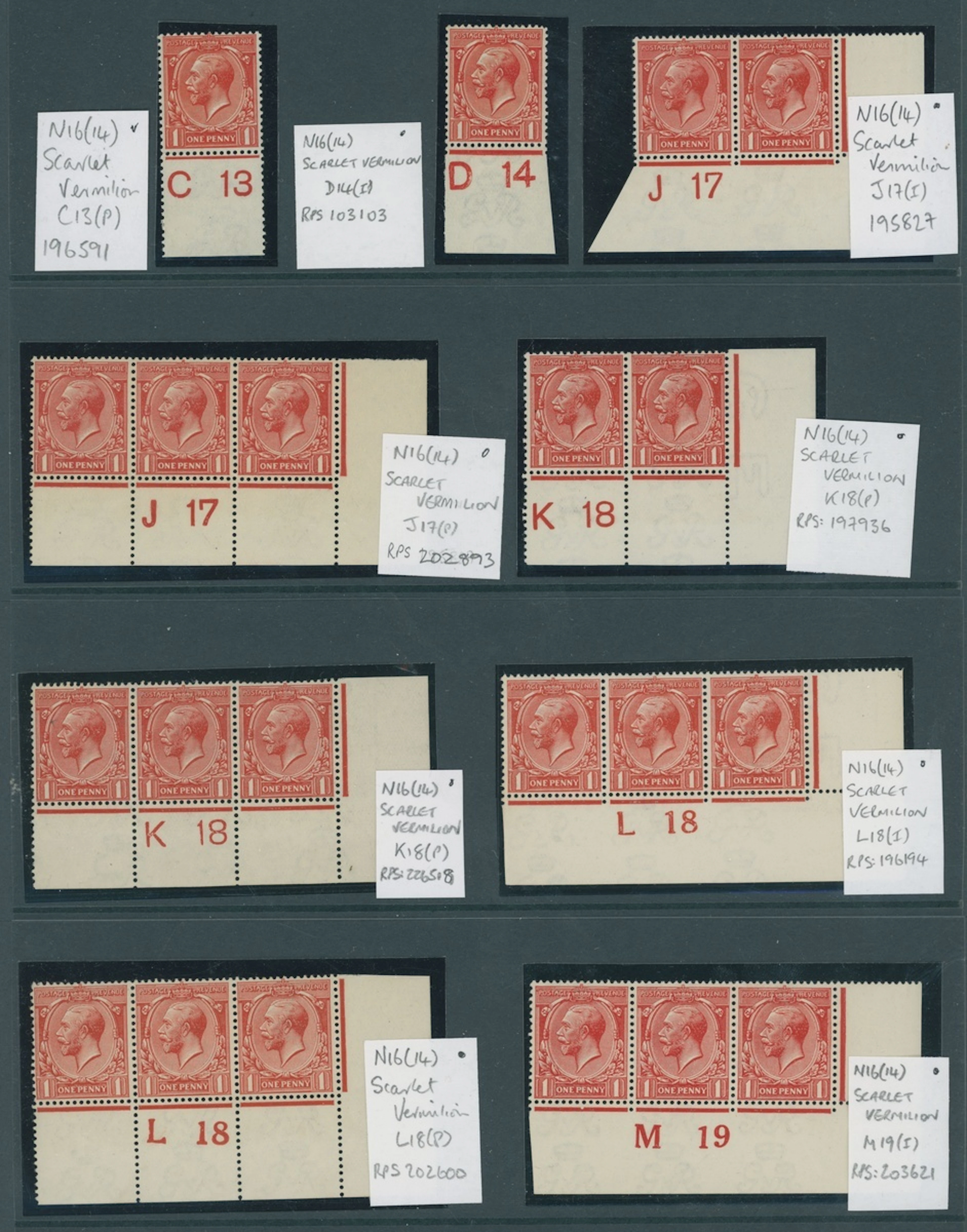 Great Britain King George V 1912-24, Watermark Simple Cypher A valuable