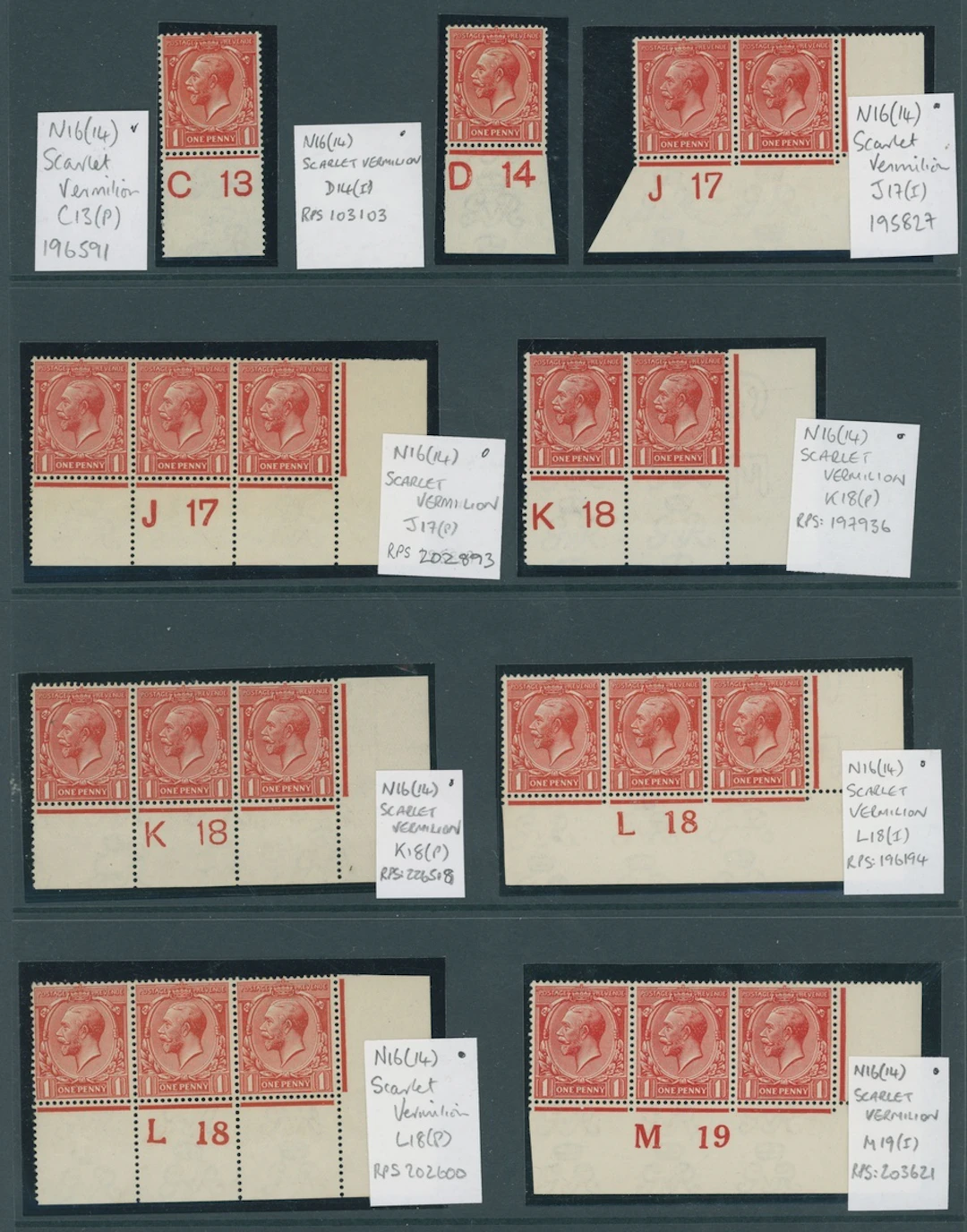 Great Britain King George V 1912-24, Watermark Simple Cypher A valuable
