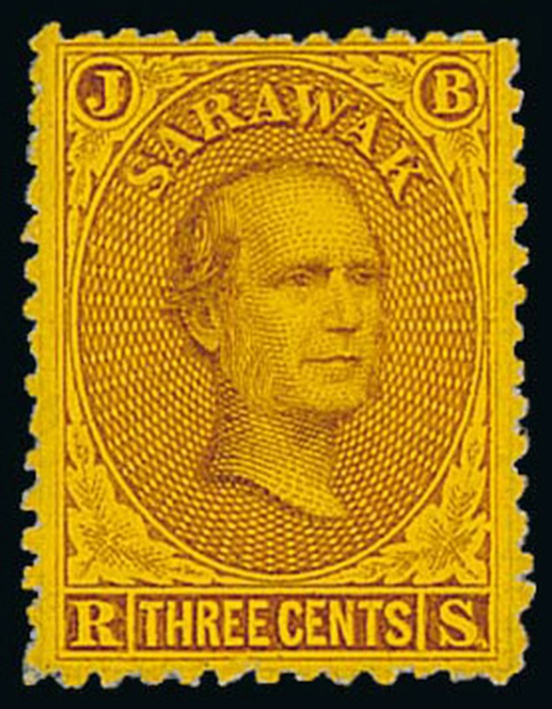 Sarawak 1869 Sir James Brooke Proofs 3c. perf 12 engraved proof in