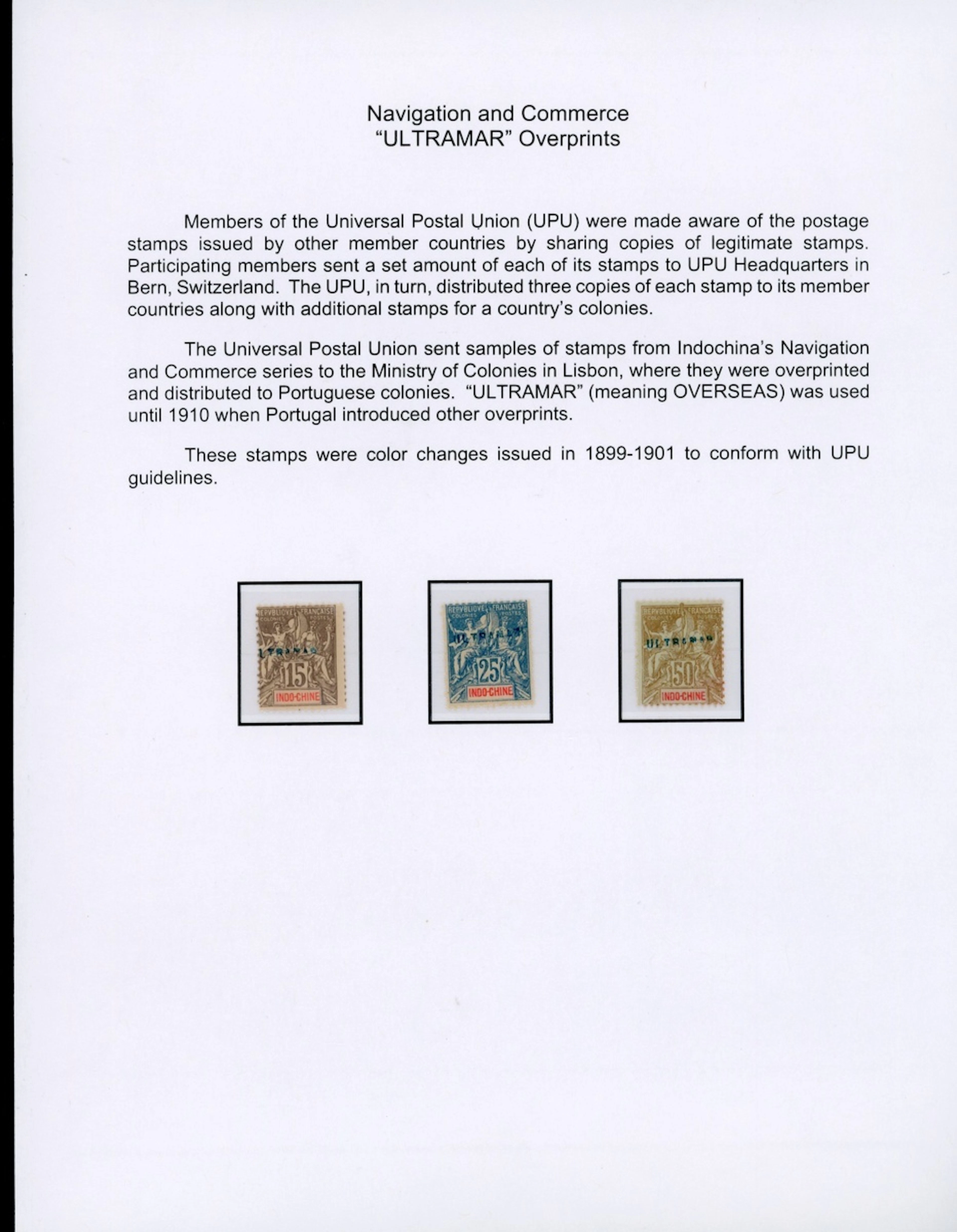 Indo-China French Indo-Chinese Post Office 1892-1900 Navigation and