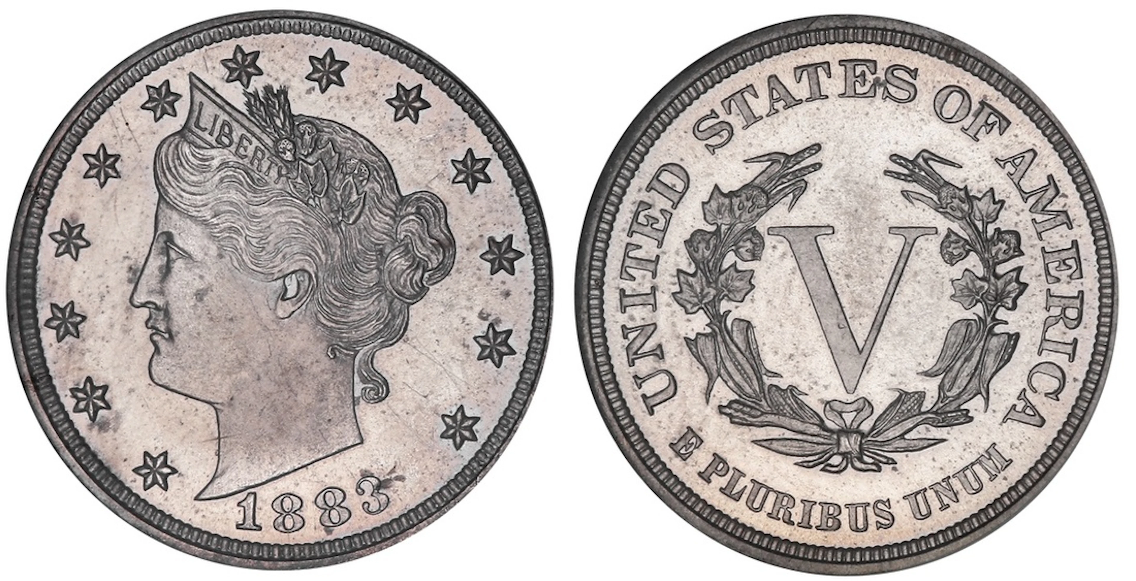 NGC PF64 CAMEO | USA, Proof 'Liberty' V-Nickel Five Cents, 1883, Philadelphia