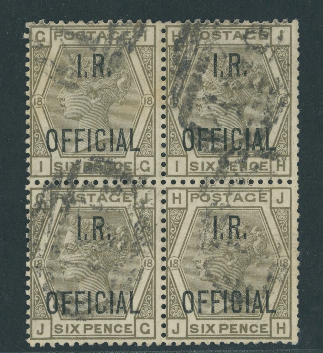 Great Britain Officials Inland Revenue 1882-1901 1880-81 6d. grey