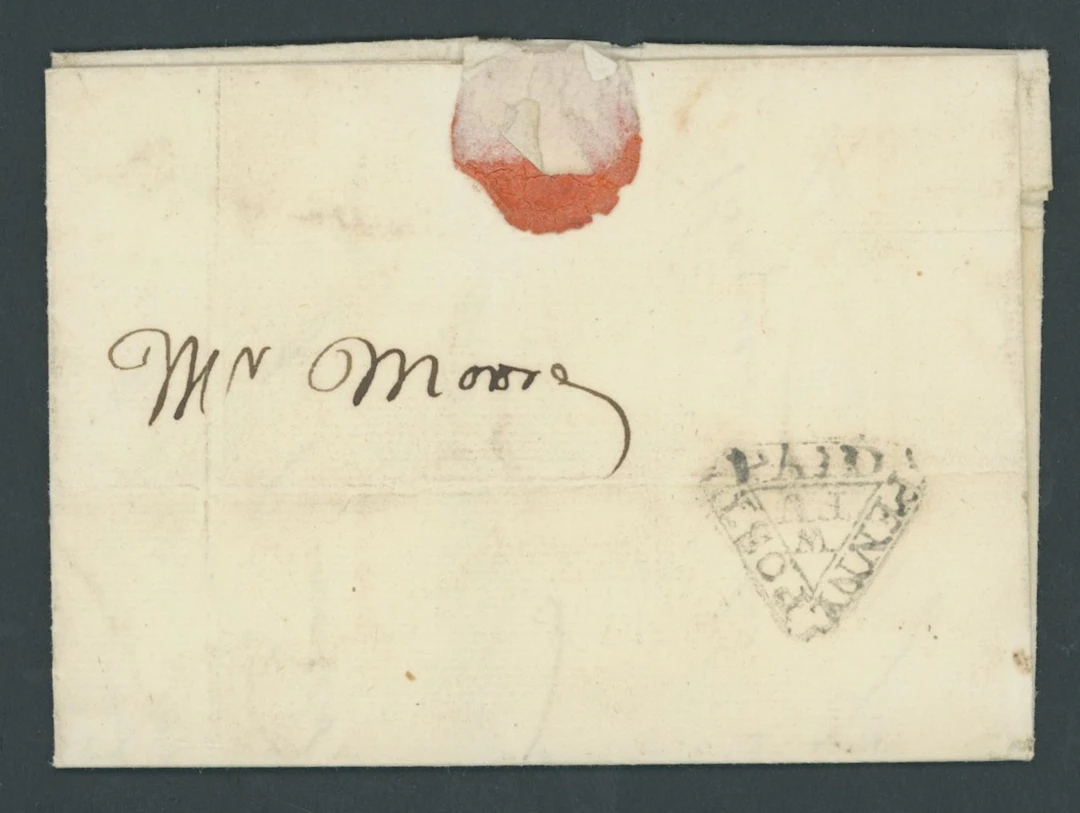 Great Britain Postal History 1776 (30 Jan.), entire letter, on reverse