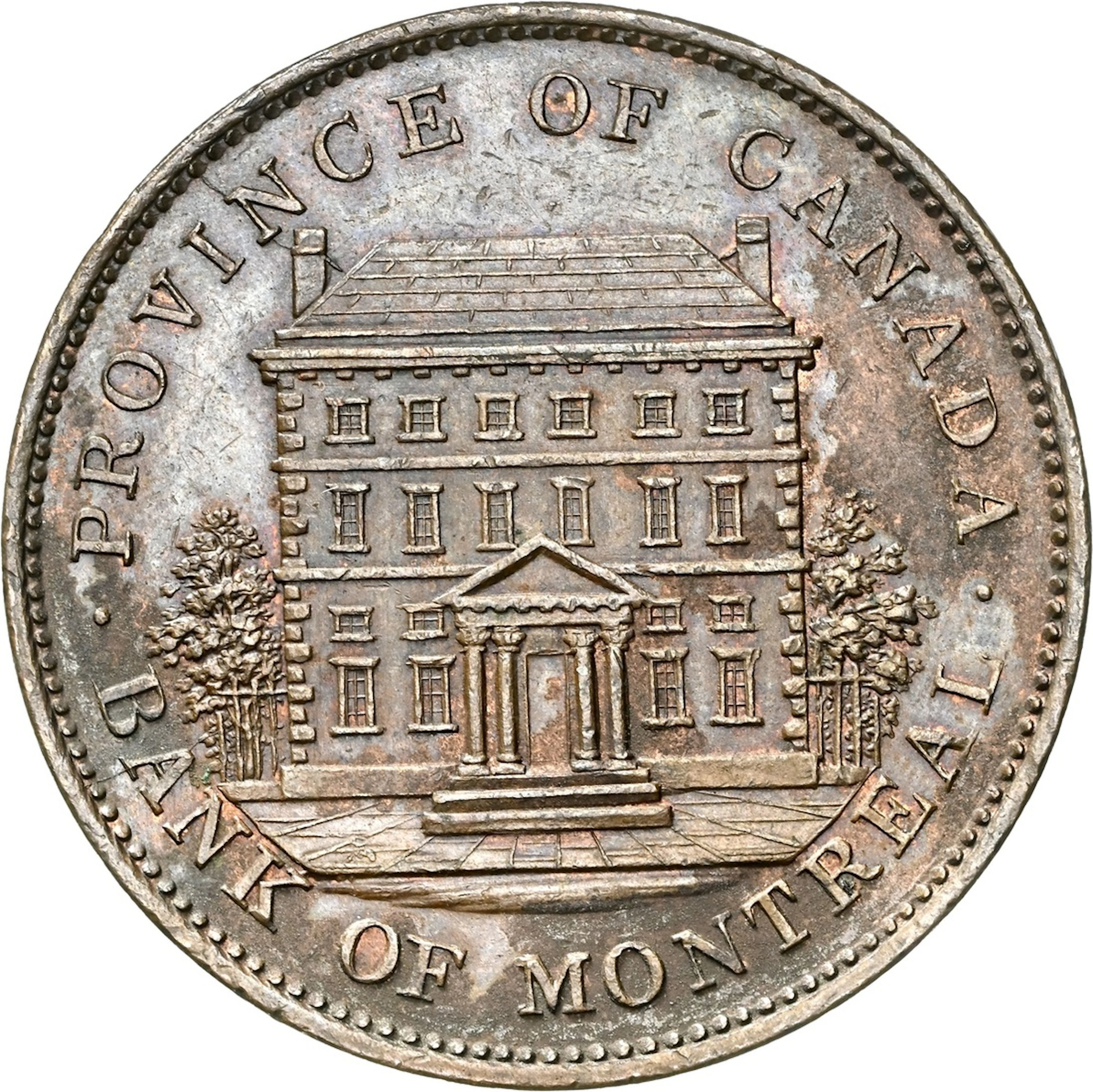 NGC MS61 BN | Canada, Bank of Montreal / City Bank Mule, Penny Token
