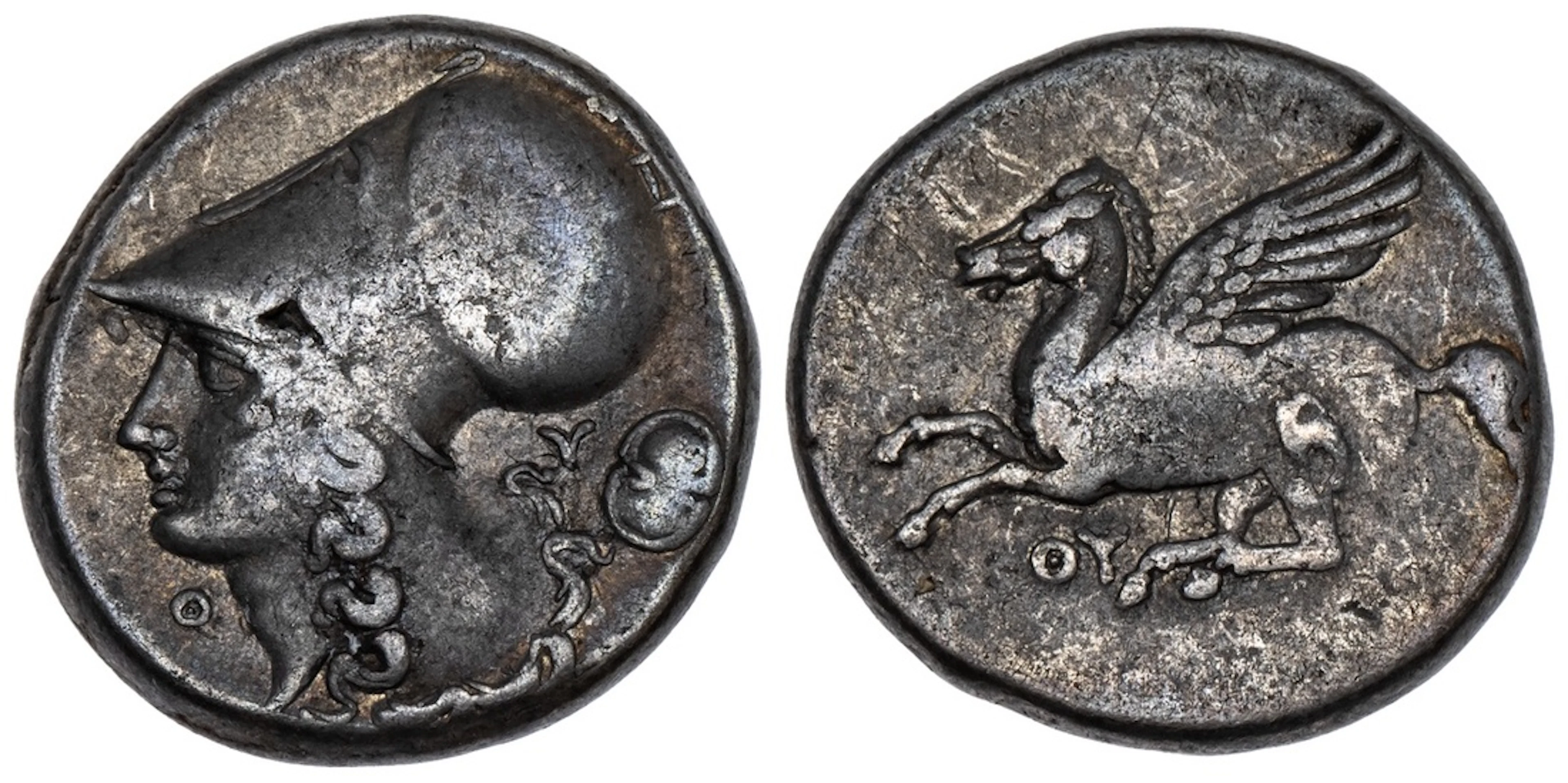 Akarnania, Tyrrheion, AR Stater, struck c. 350-300 BC, Pegasos flying