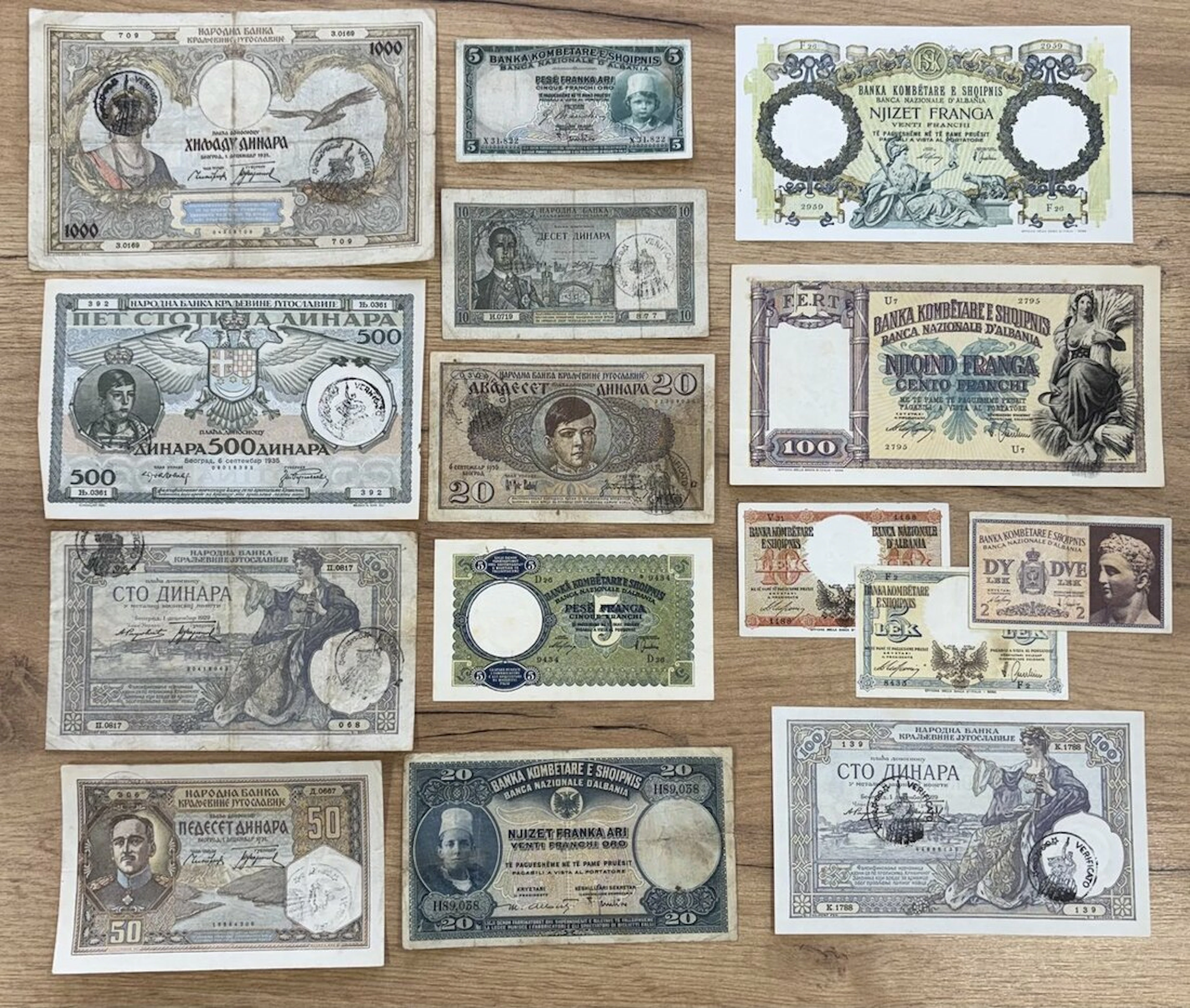 Albania & Montenegro, Italian Occupation, WWII, [15 notes + 1 album]