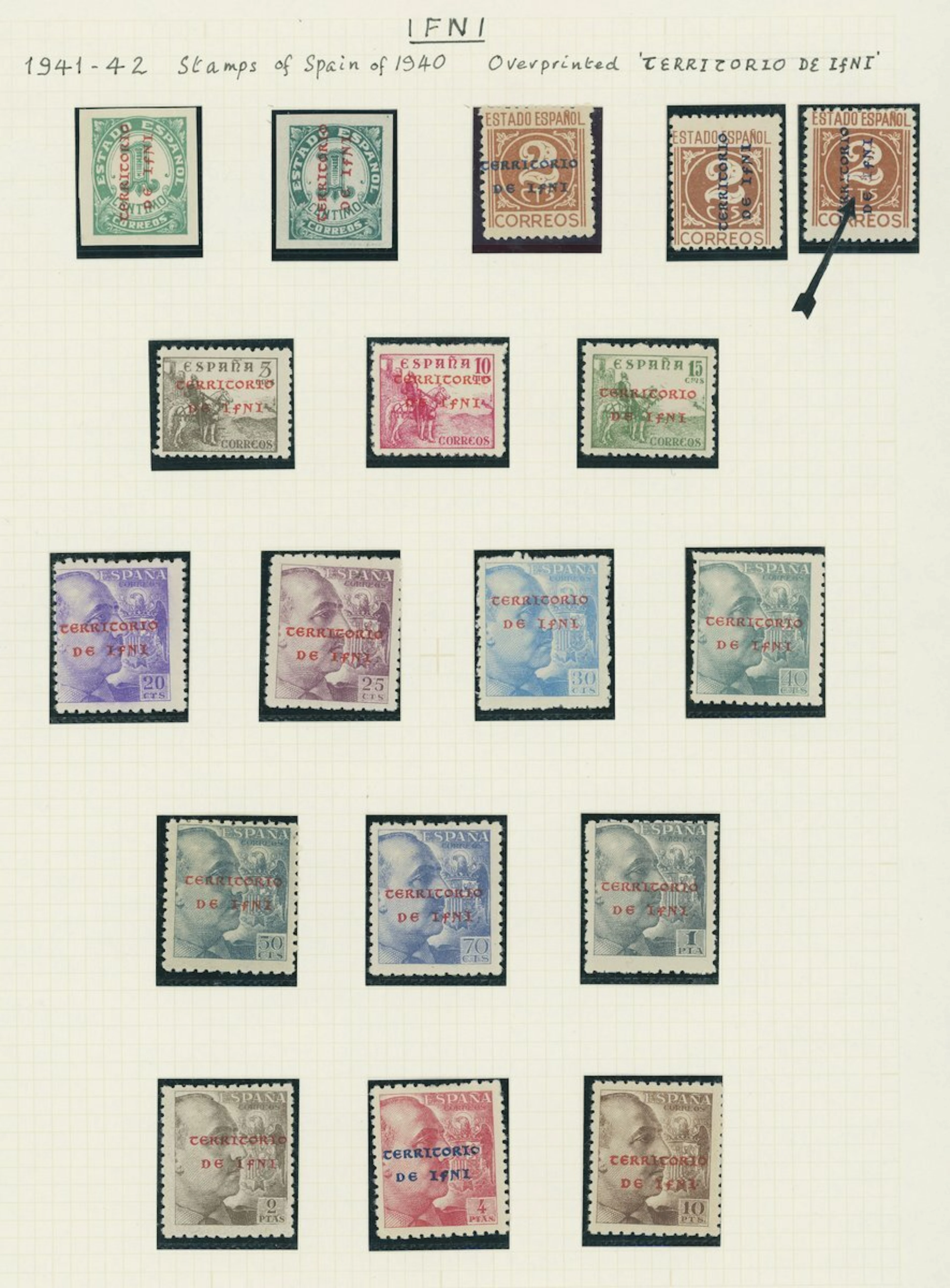 Spanish Colonies Ifni 1941-1968 mint and covers collection on album