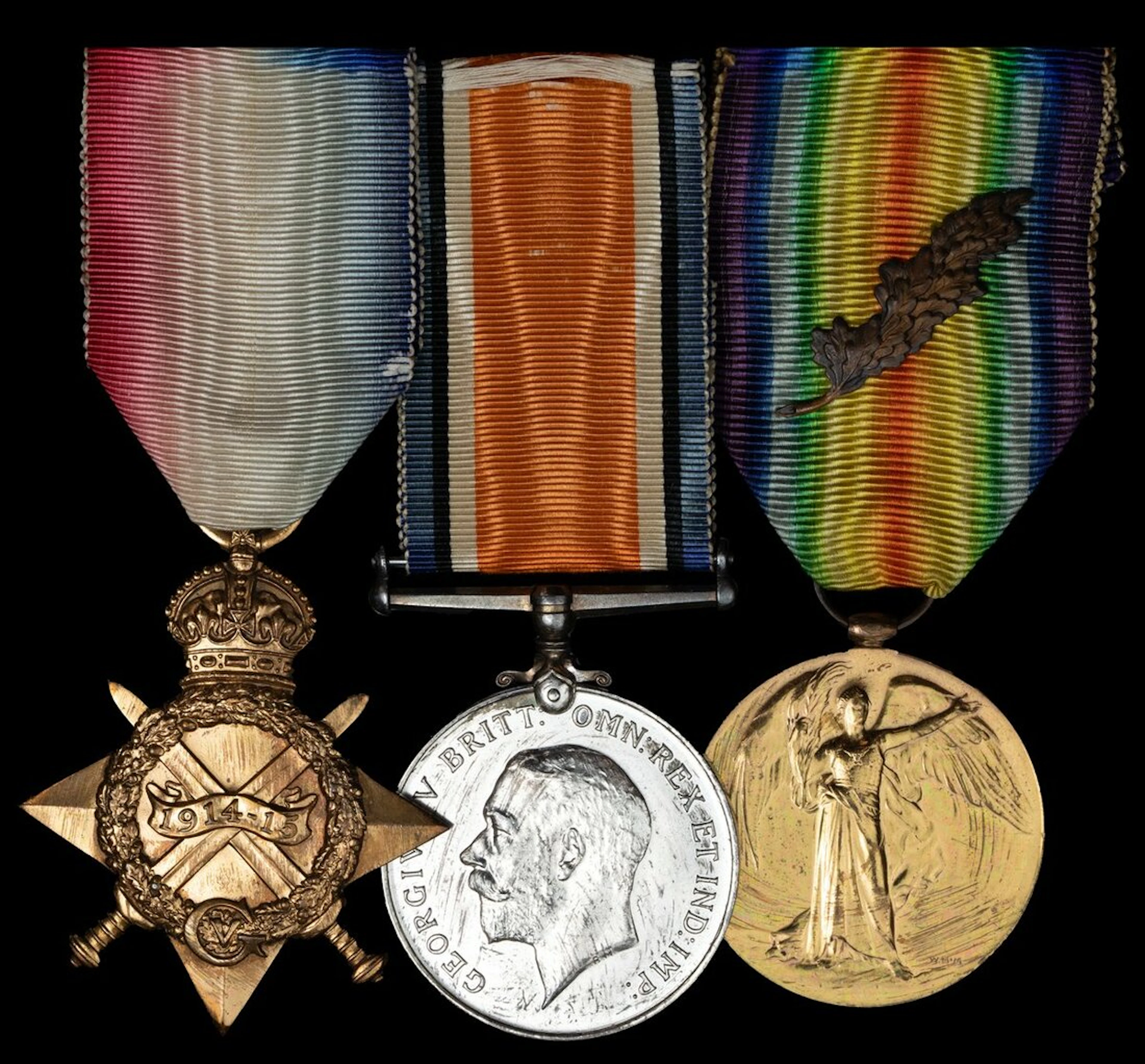 A Great War casualty group of three to Lieutenant C. E. C. Hill, Highland